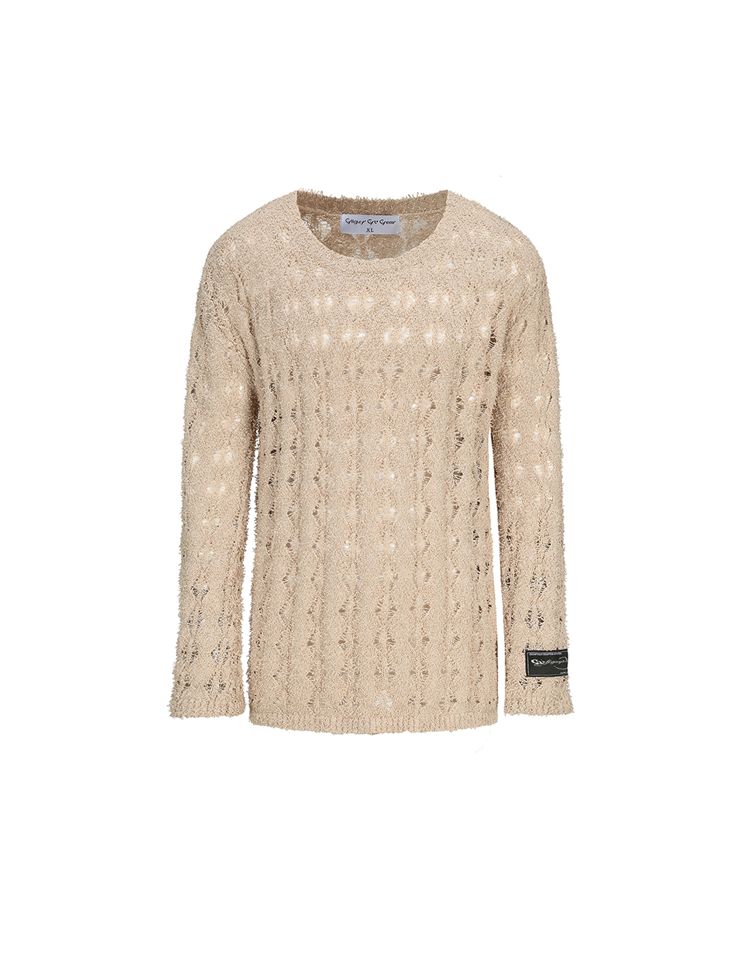CYCYCY Punk Open-Knit Distressed Sweater