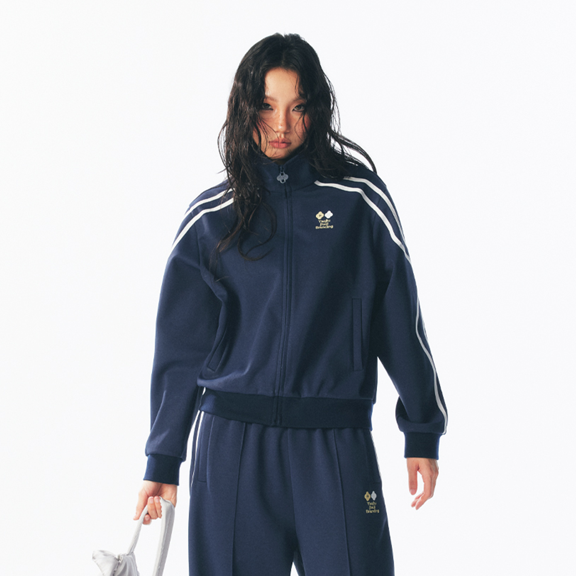 1997 POSTOFFICE Contrast Curved-Stripe Quick-Dry Track Jacket