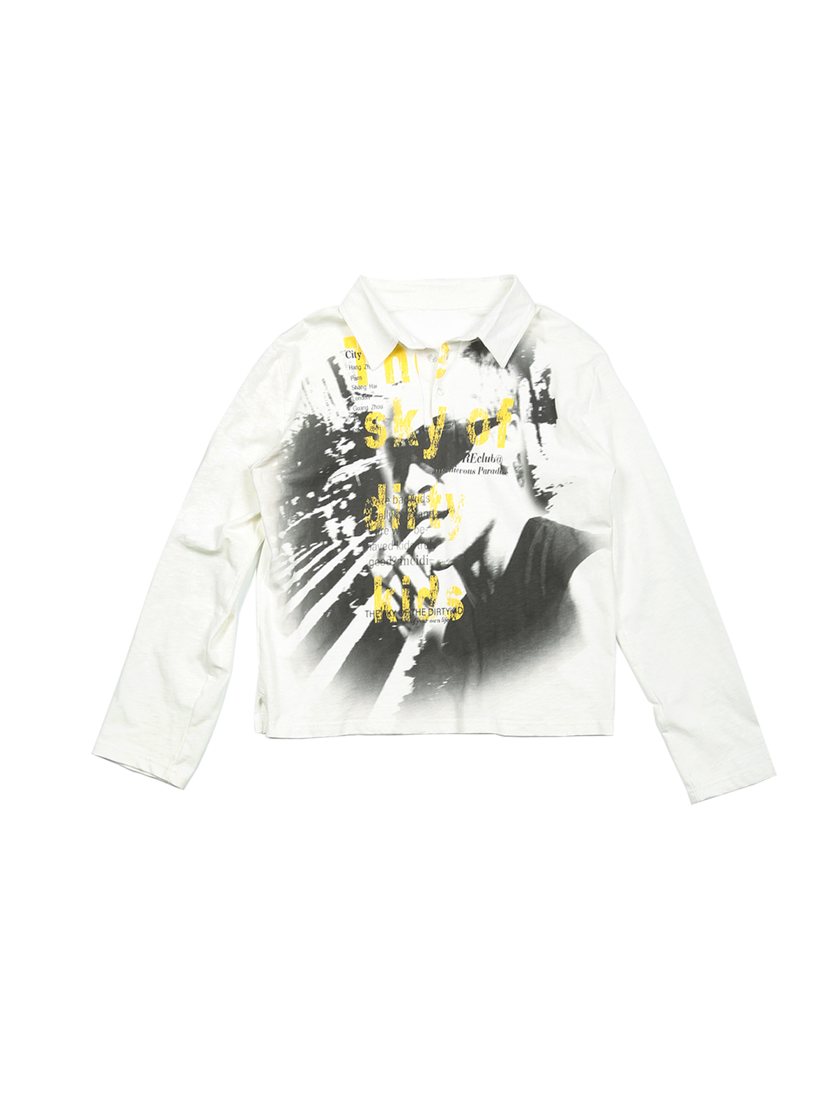 TRECLUB Graphic Portrait Long-Sleeve Polo
