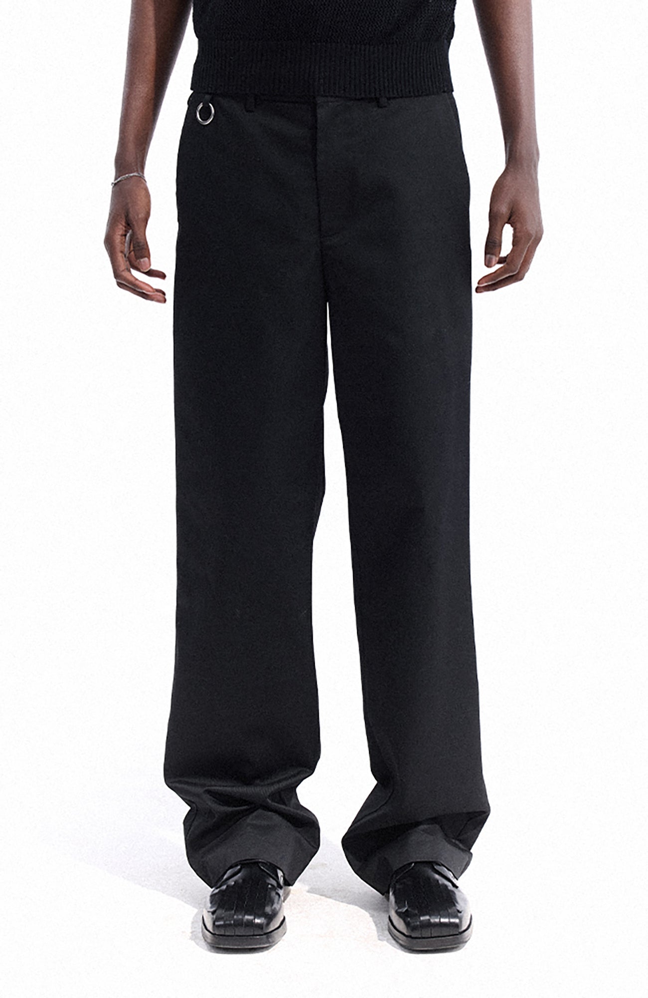 DREAM BAND Ring Detail Wide-Leg Trousers