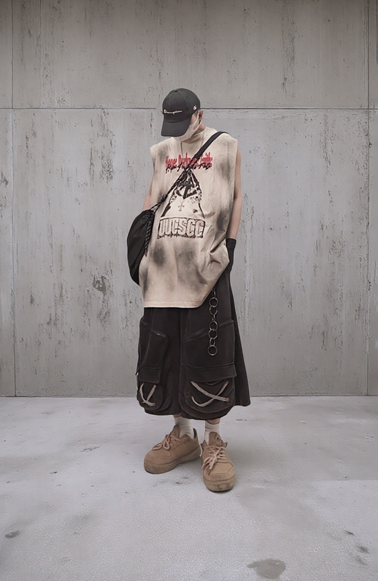 UUCSCC Distressed Multi-Pocket Cargo Shorts