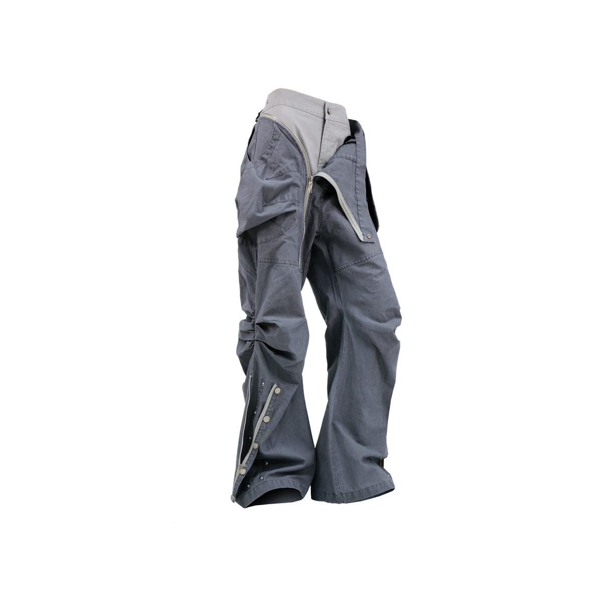 RELABEL Pleated Deconstructed Detachable-Waist Cargo Trousers