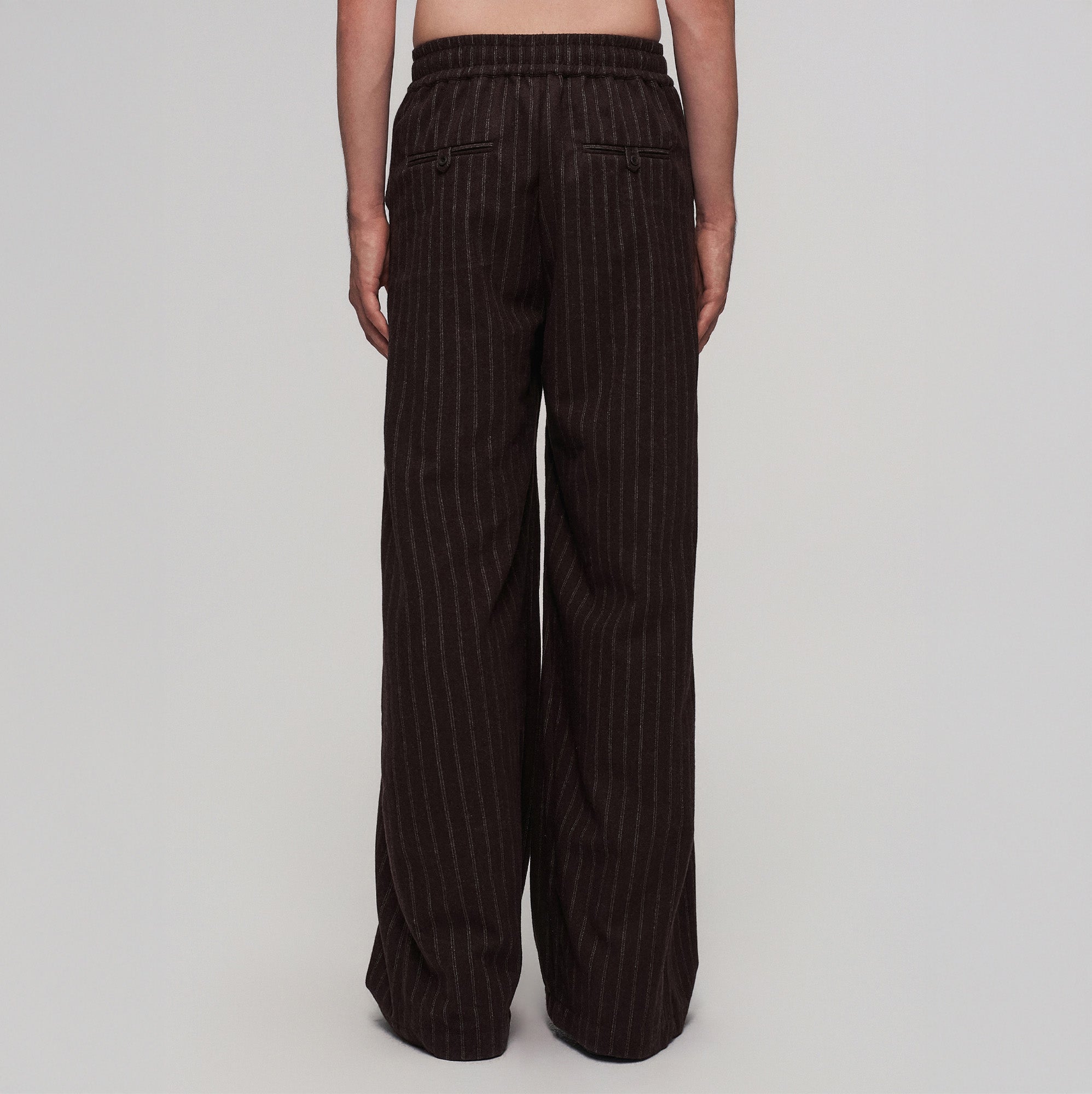 ILNya Nieternite Nifutur Wool-Blend Pinstripe Wide-Leg Pants