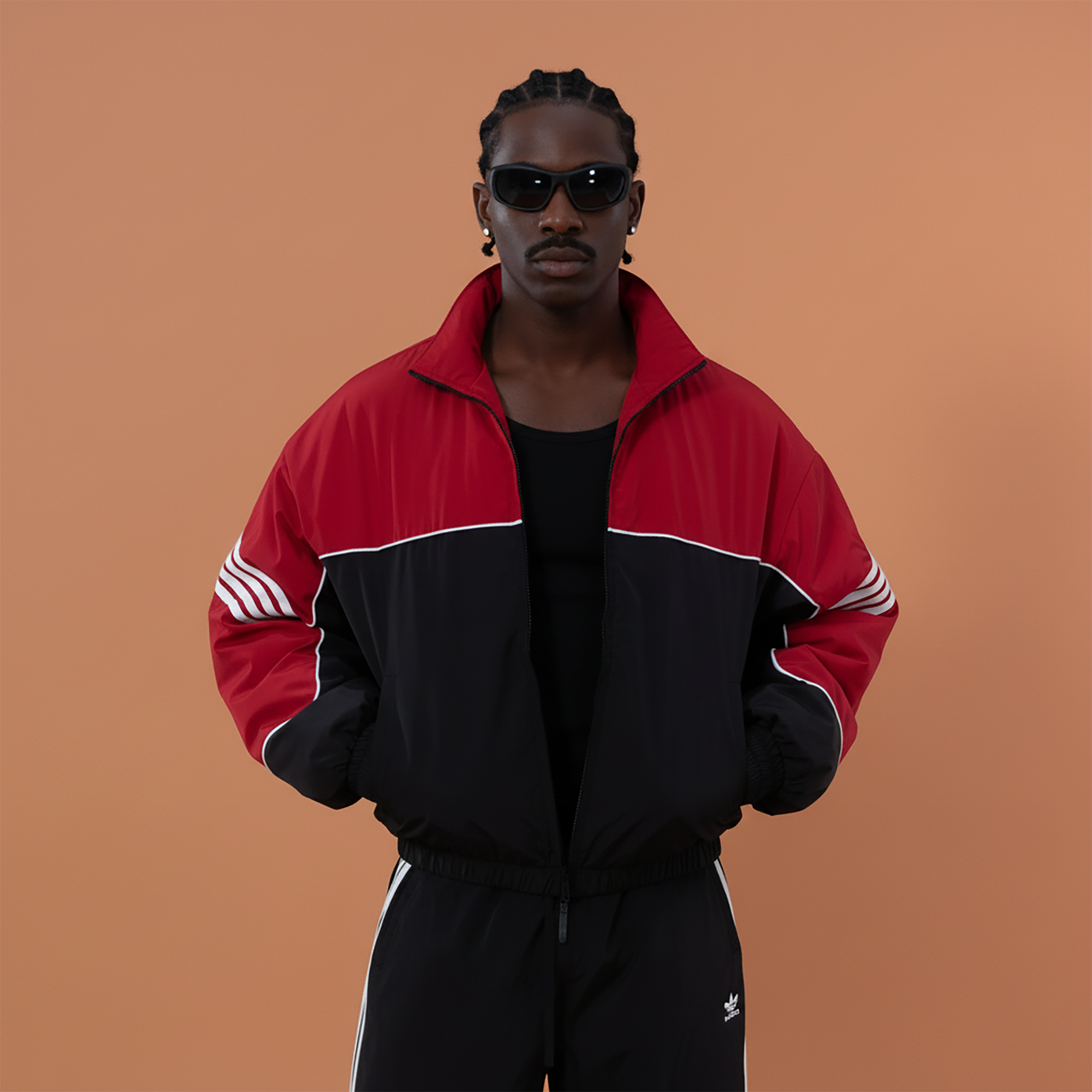 CLP Retro Contrast Striped Puffer Jacket