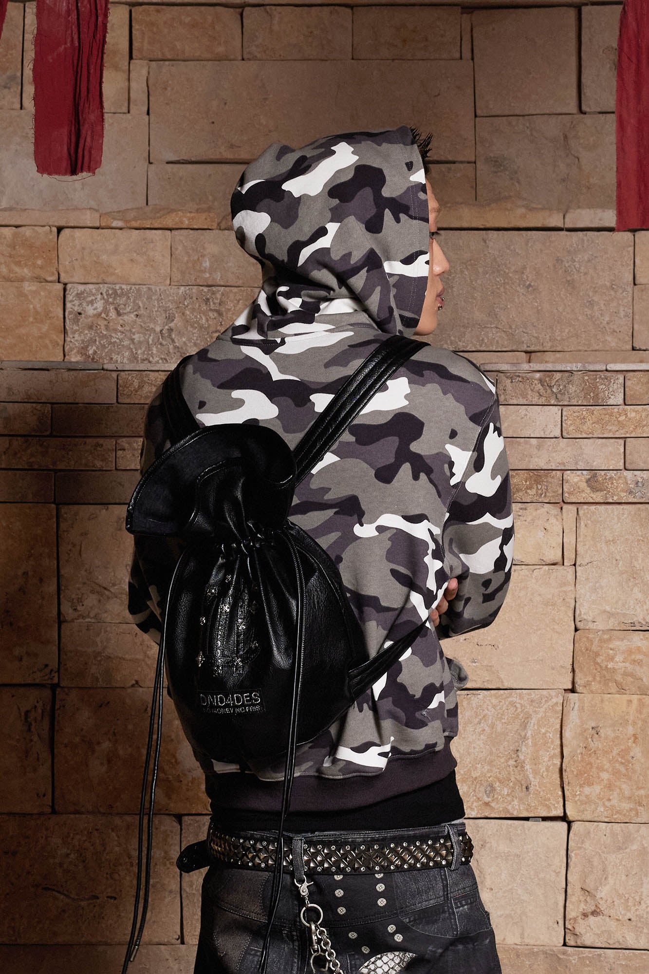 DND4DES Camo Zip-up Embroidery Hoodie