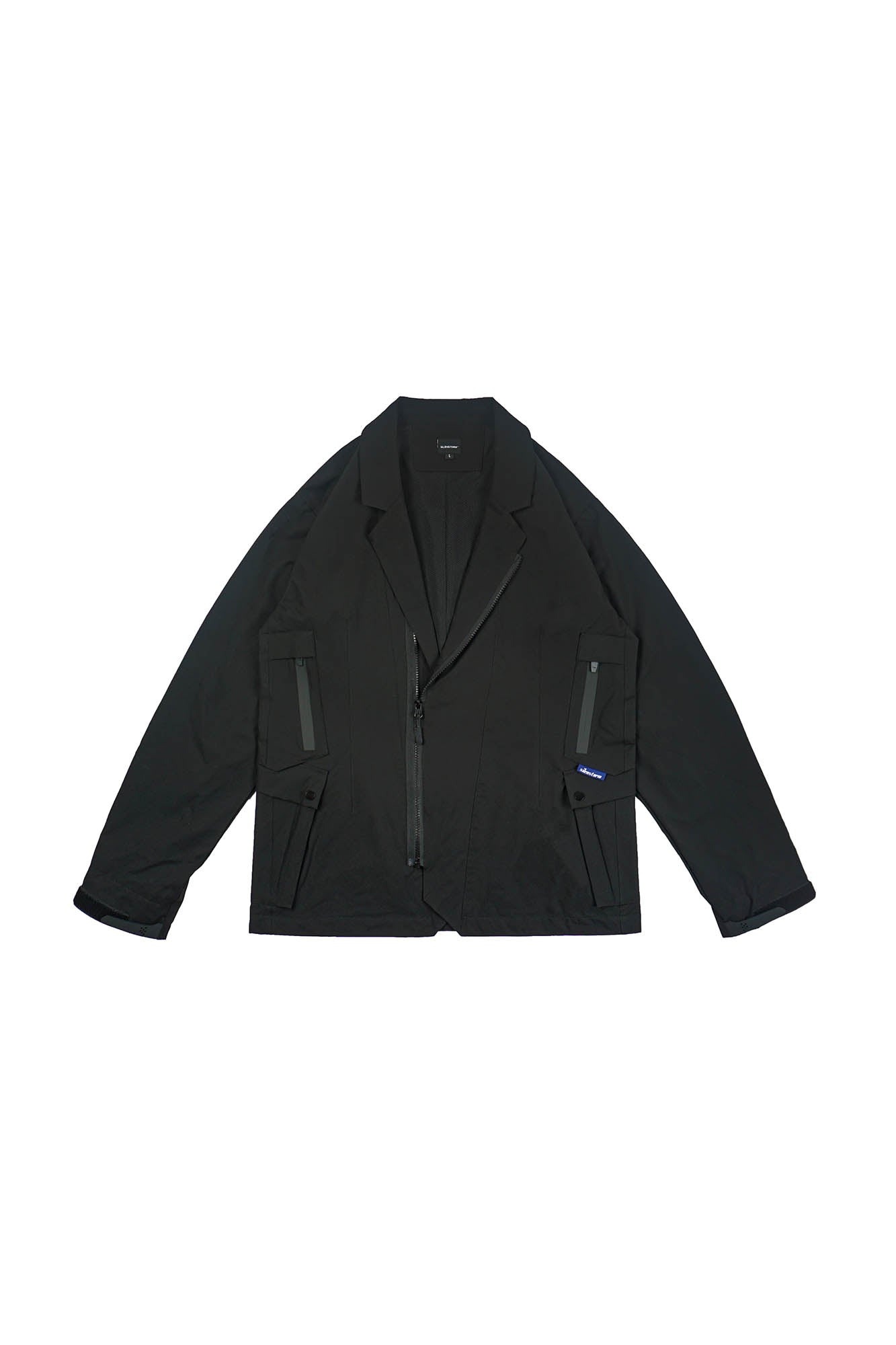 SILENSTORM Multi-Pocket Spliced Utility Blazer