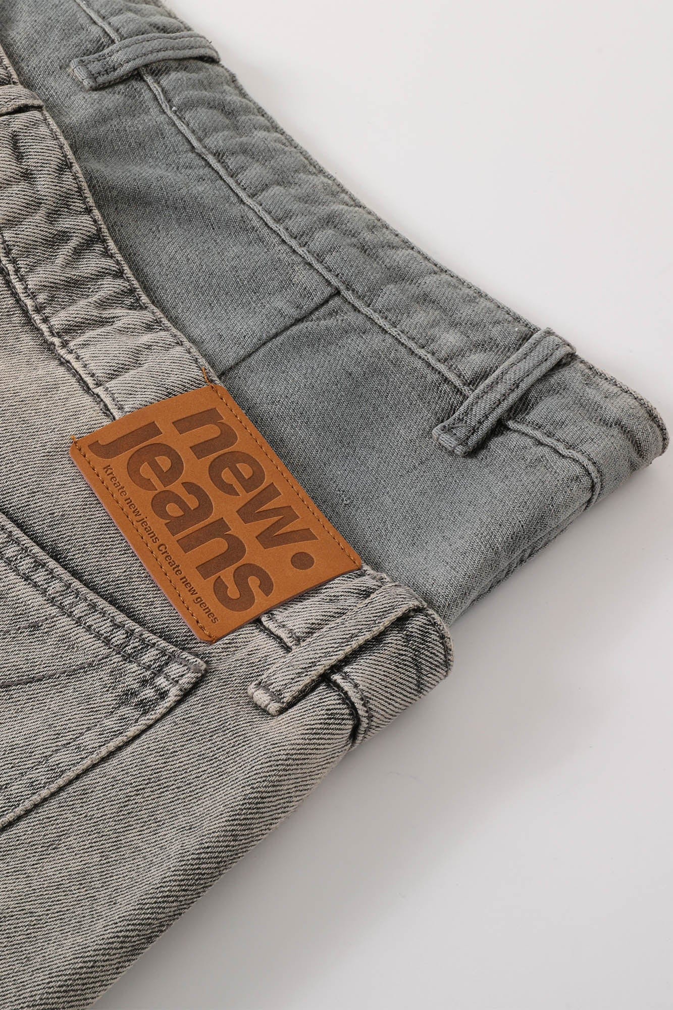 KREATE Washed Double-Waist Jeans