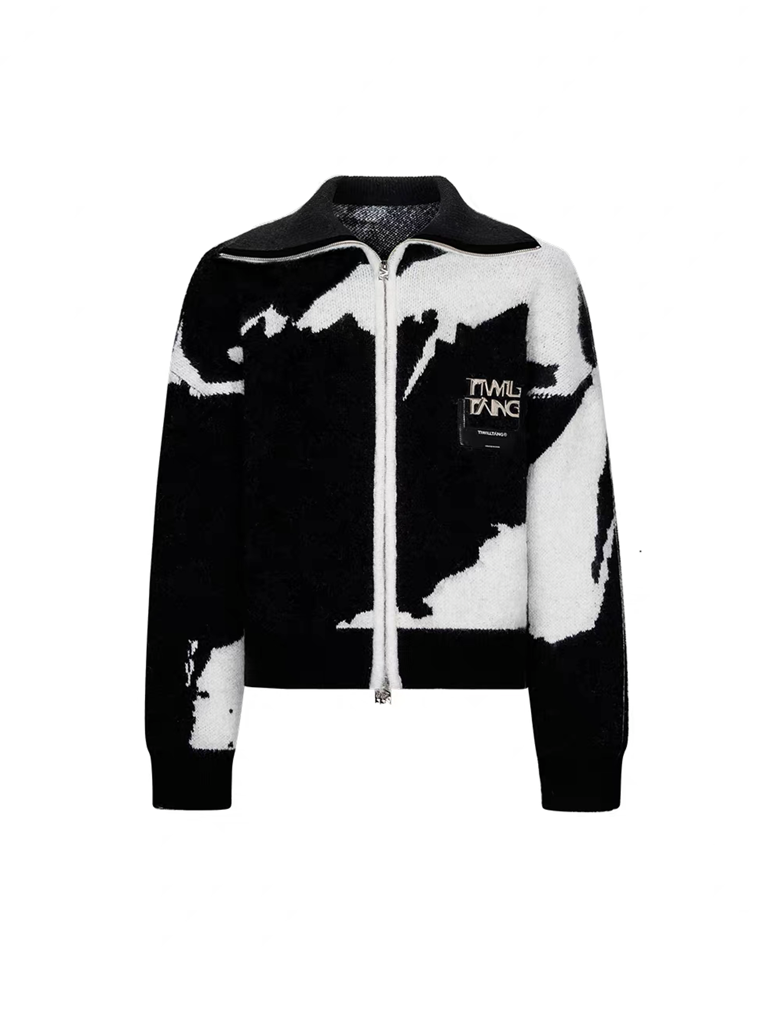 TIWILLTANG Jacquard LOGO Patch Knit Jacket