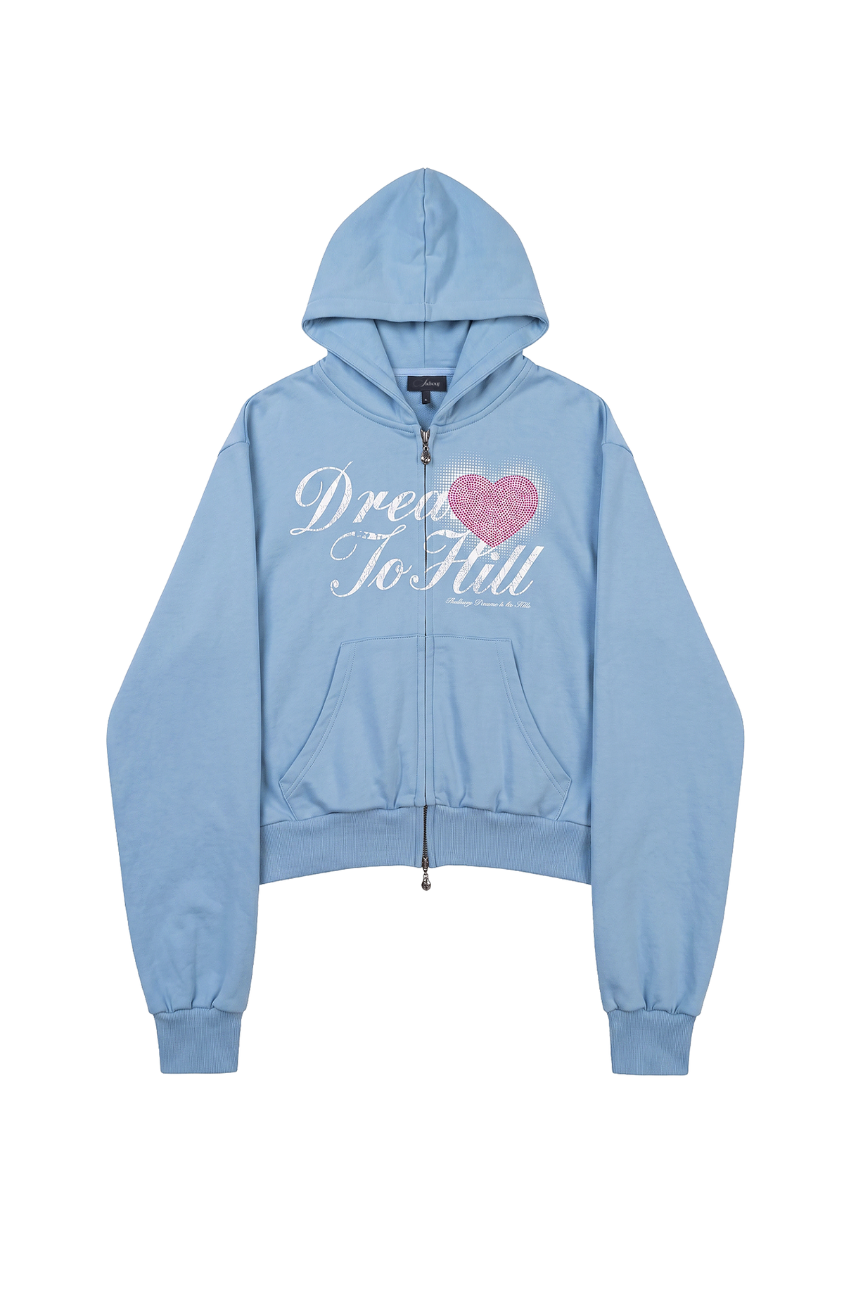 SADSOUP Dreamy Heart Print Zip-Up Hoodie