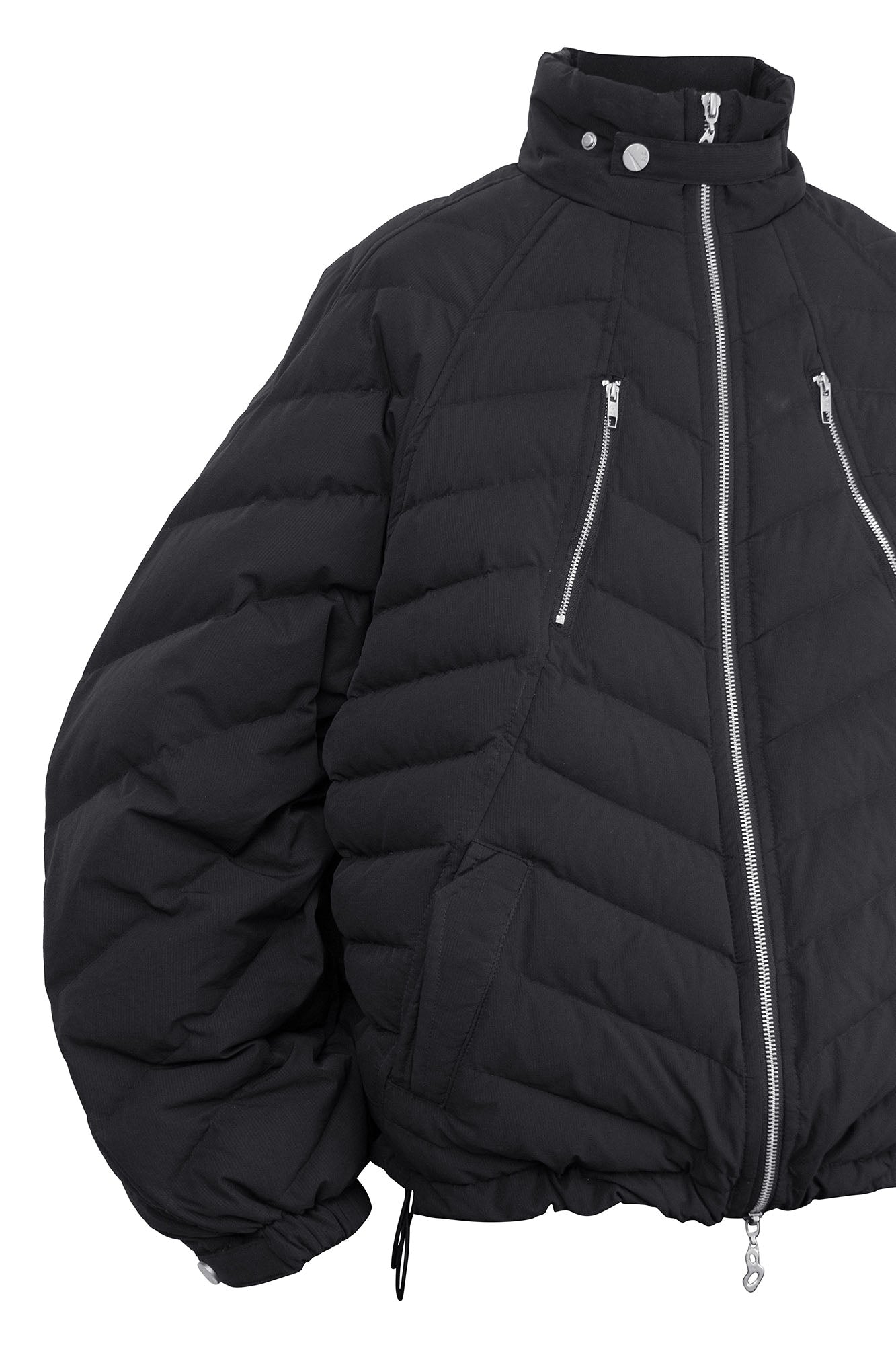 RELABEL V-Segment Ribcage Puffer Jacket Black