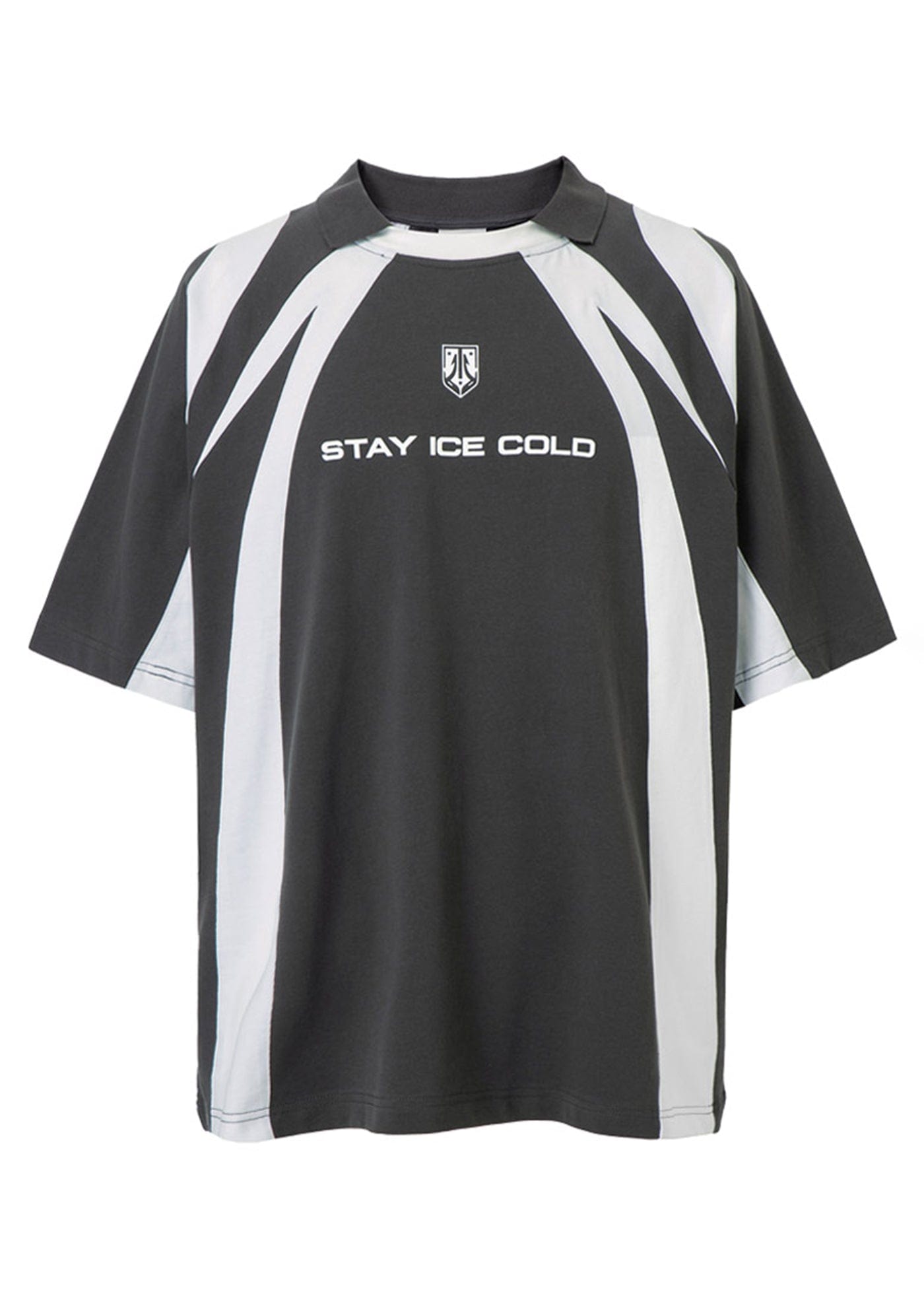 F2CE Deconstructed LOGO Polo Jersey Grey, premium urban and streetwear designers apparel on PROJECTISR.com, F2CE