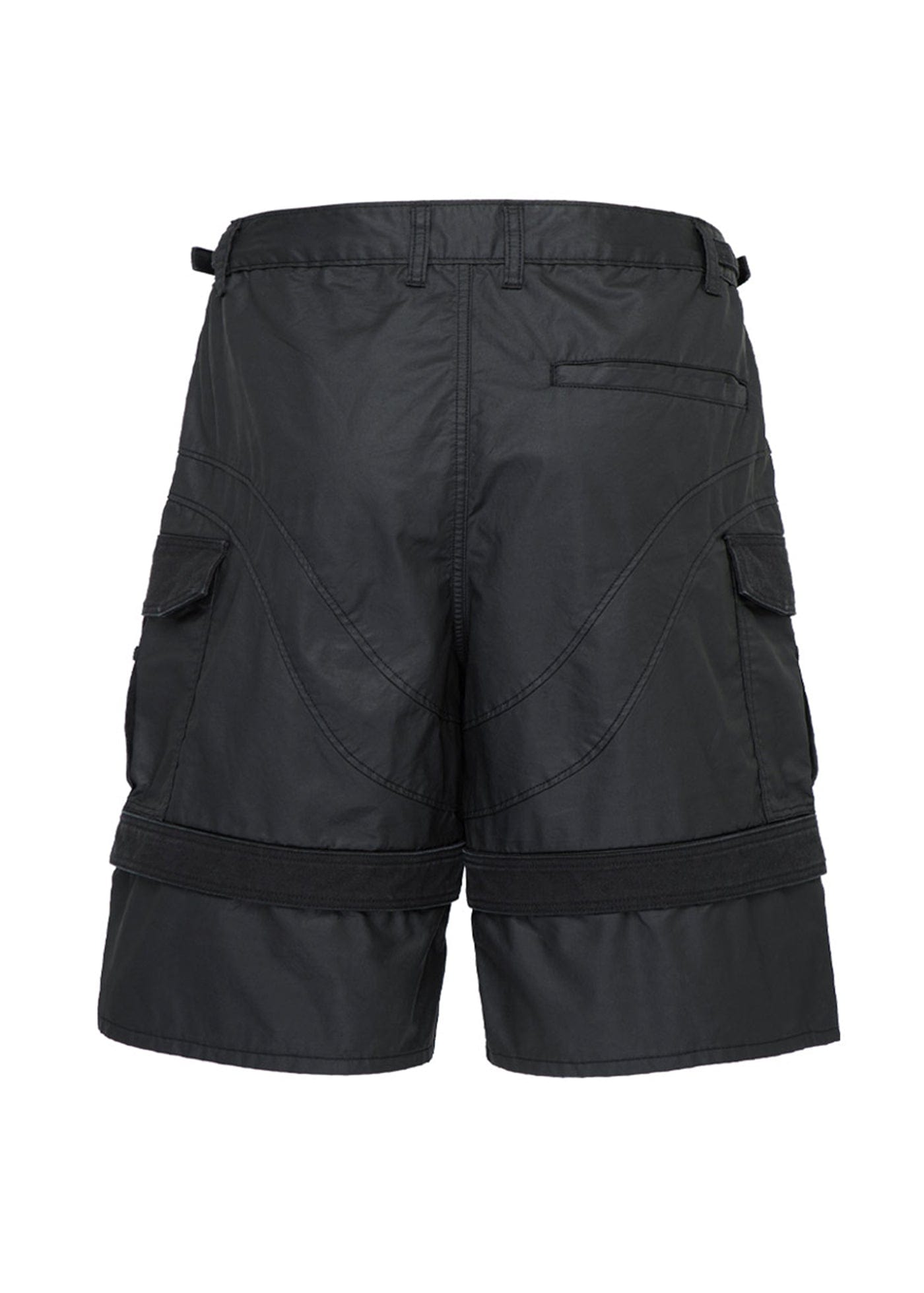 F2CE Spliced Big Pocket Waxed Shorts, premium urban and streetwear designers apparel on PROJECTISR.com, F2CE