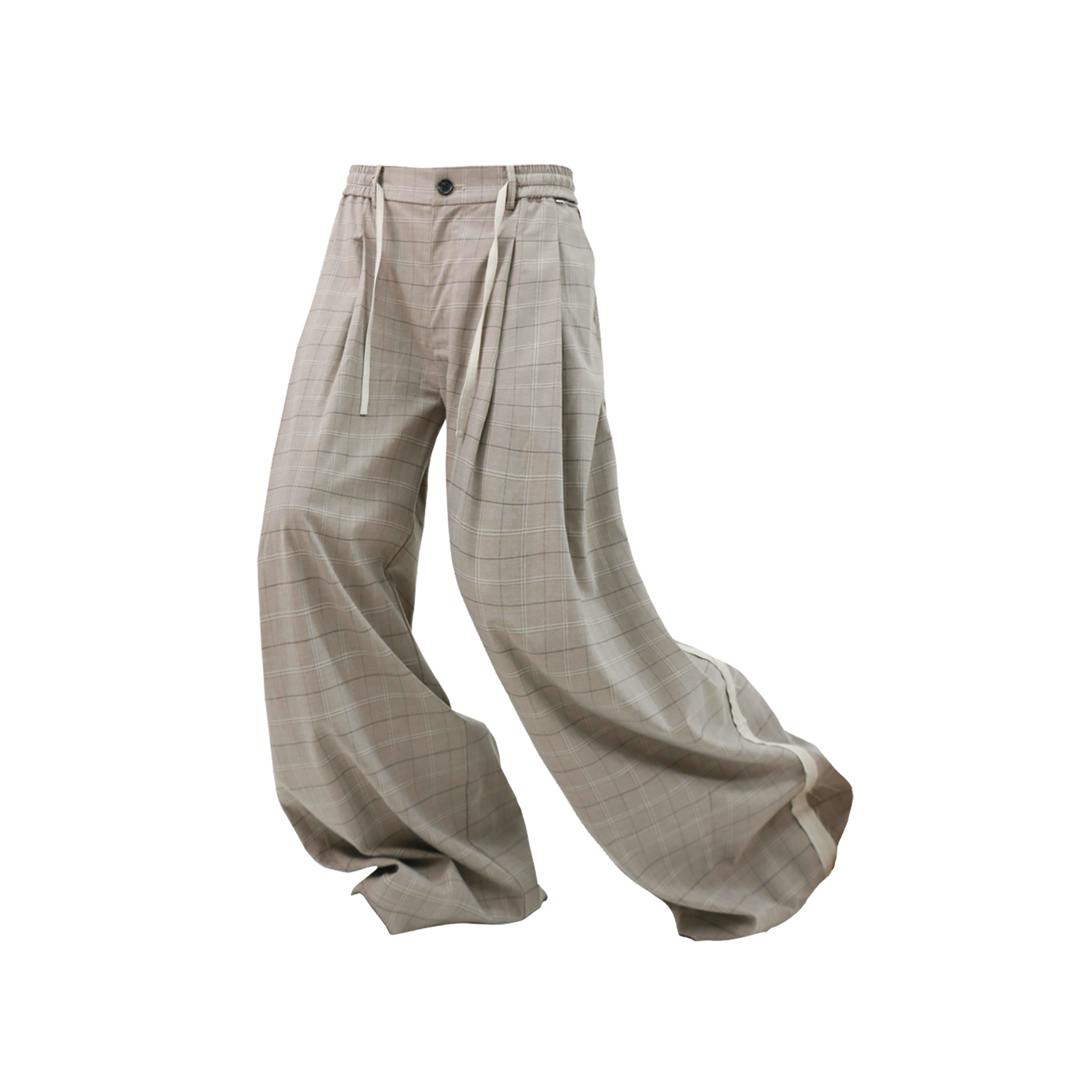 RELABEL Wrinkle-Resistant Pleated Wide-Leg Trousers