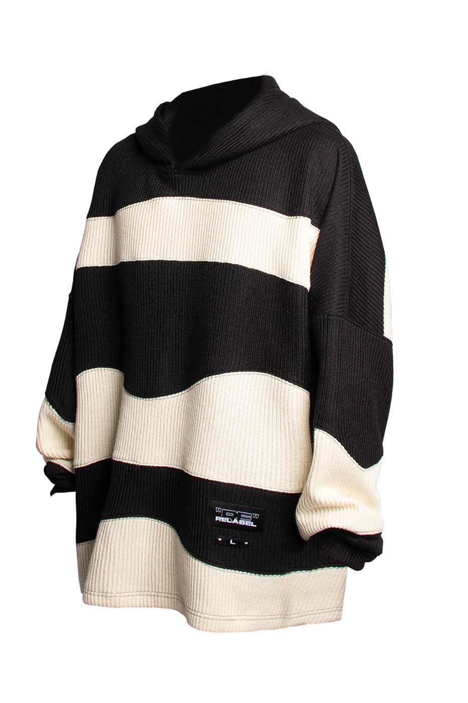 RELABEL Classic Oversized Striped Knitted Hoodie