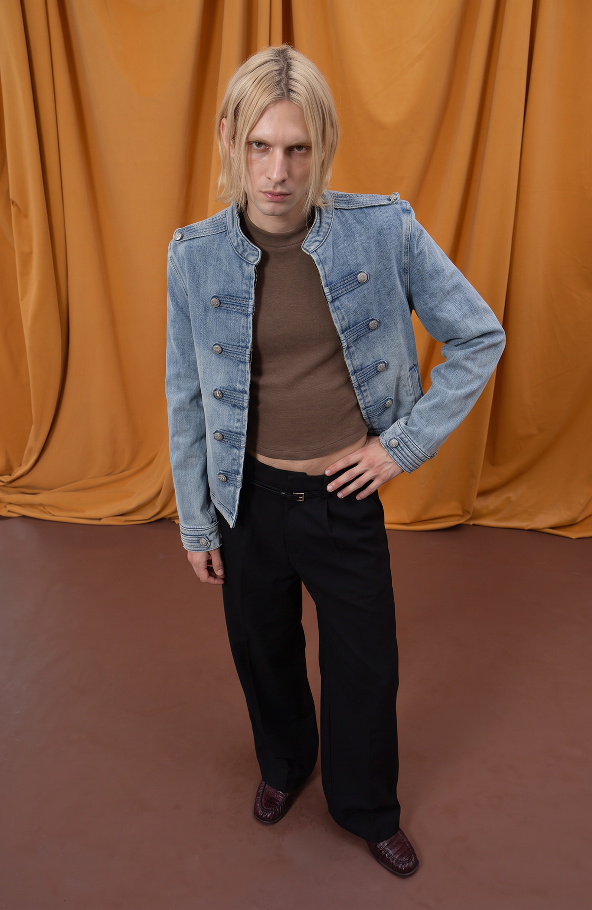 CLP Retro Washed Napoleon-Clasp Denim Jacket