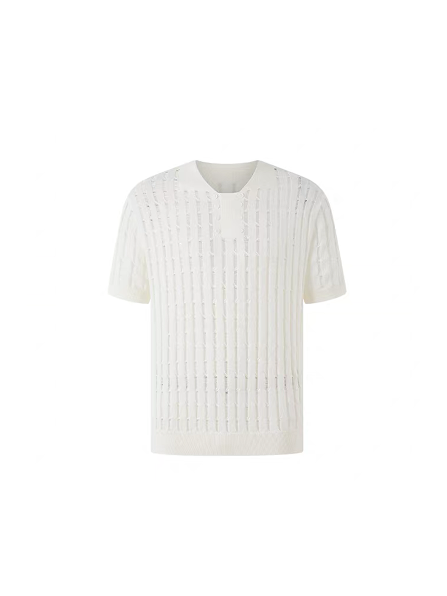 TIWILLTANG Essential Openwork Knitted T Shirt