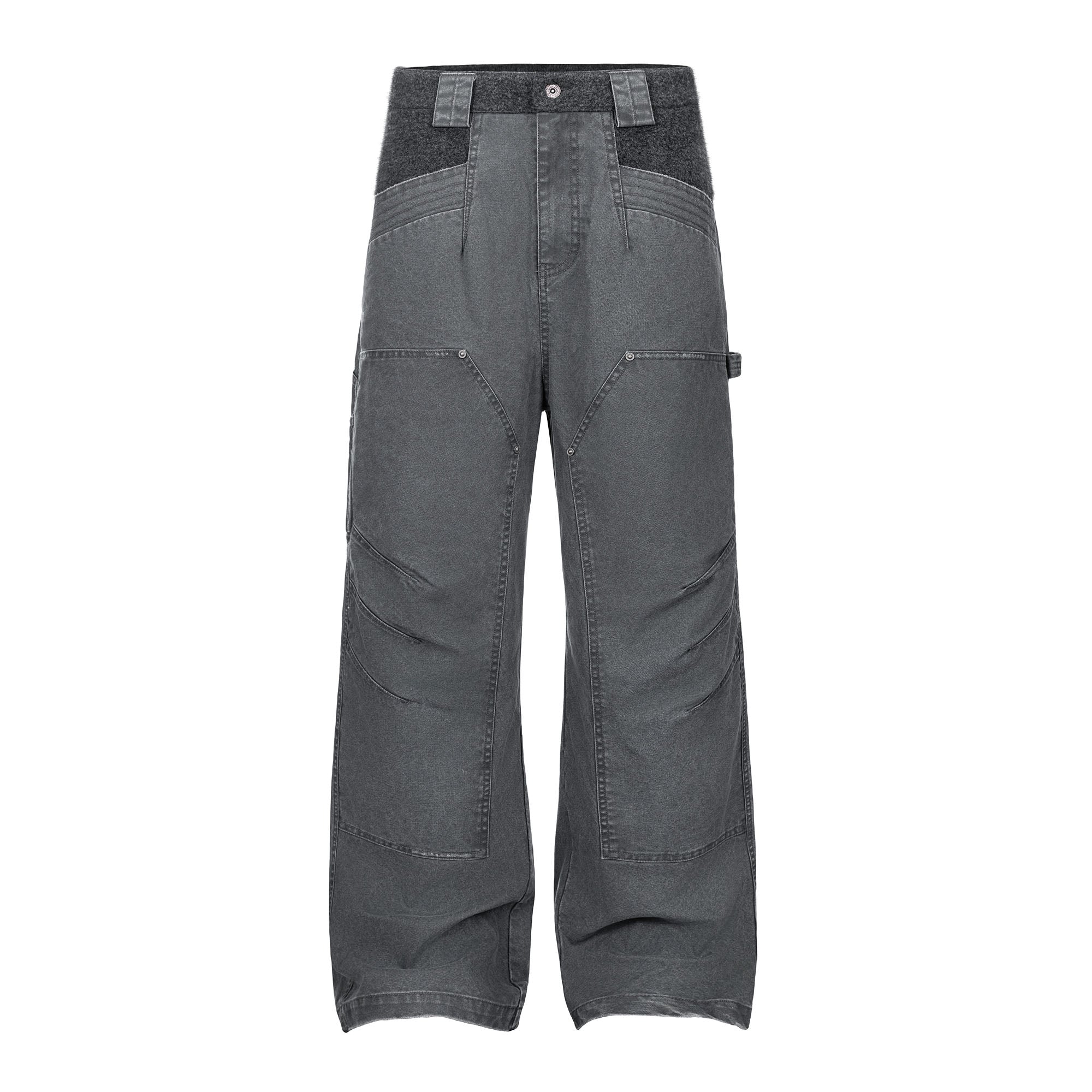 ESAIAS Claw Washed Panel Straight-Leg Pants, premium urban and streetwear designers apparel on PROJECTISR.com, ESAIAS
