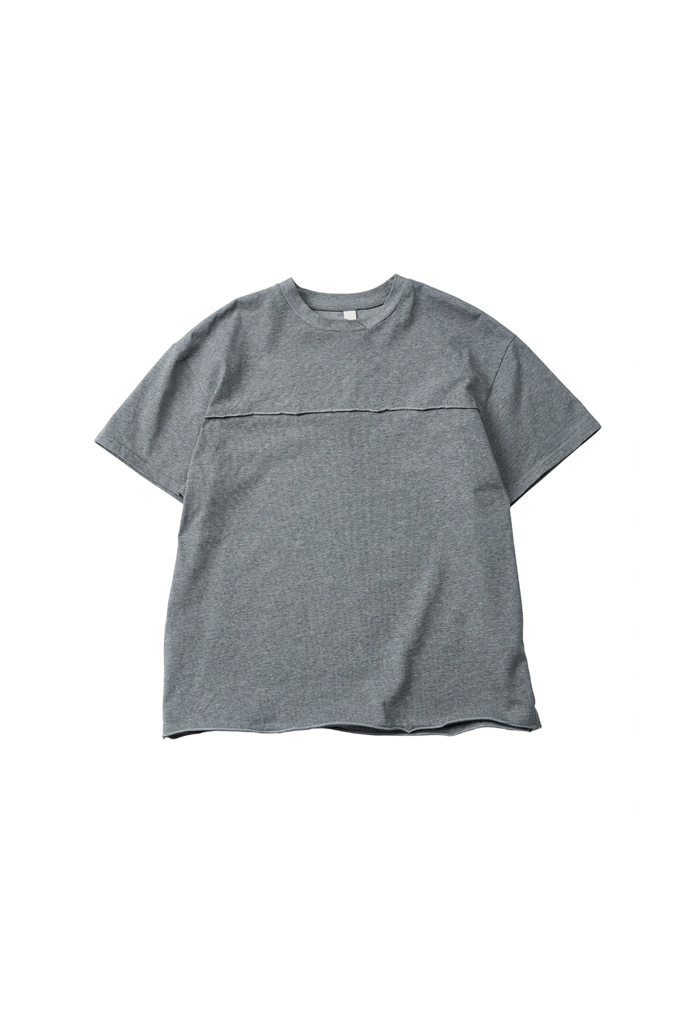 GONGHE REPUB Raw-Seam Cross-Neck T-Shirt, premium urban and streetwear designers apparel on PROJECTISR.com, GONGHE REPUB