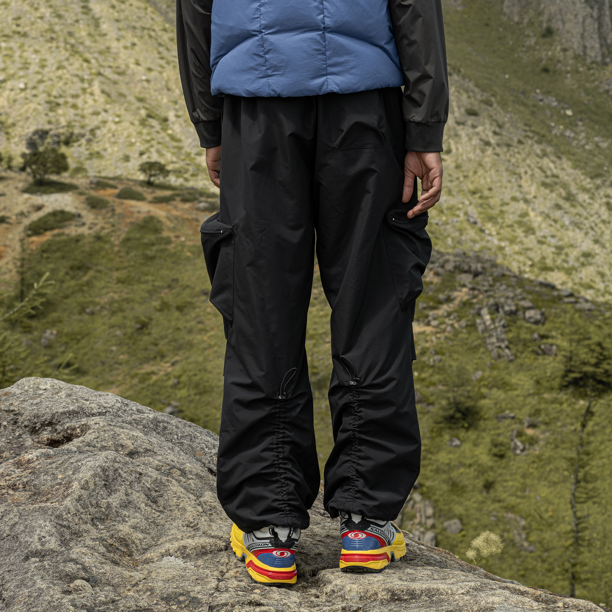 HALCYON Adjustable-Waist Utility Windproof Parachute Pants