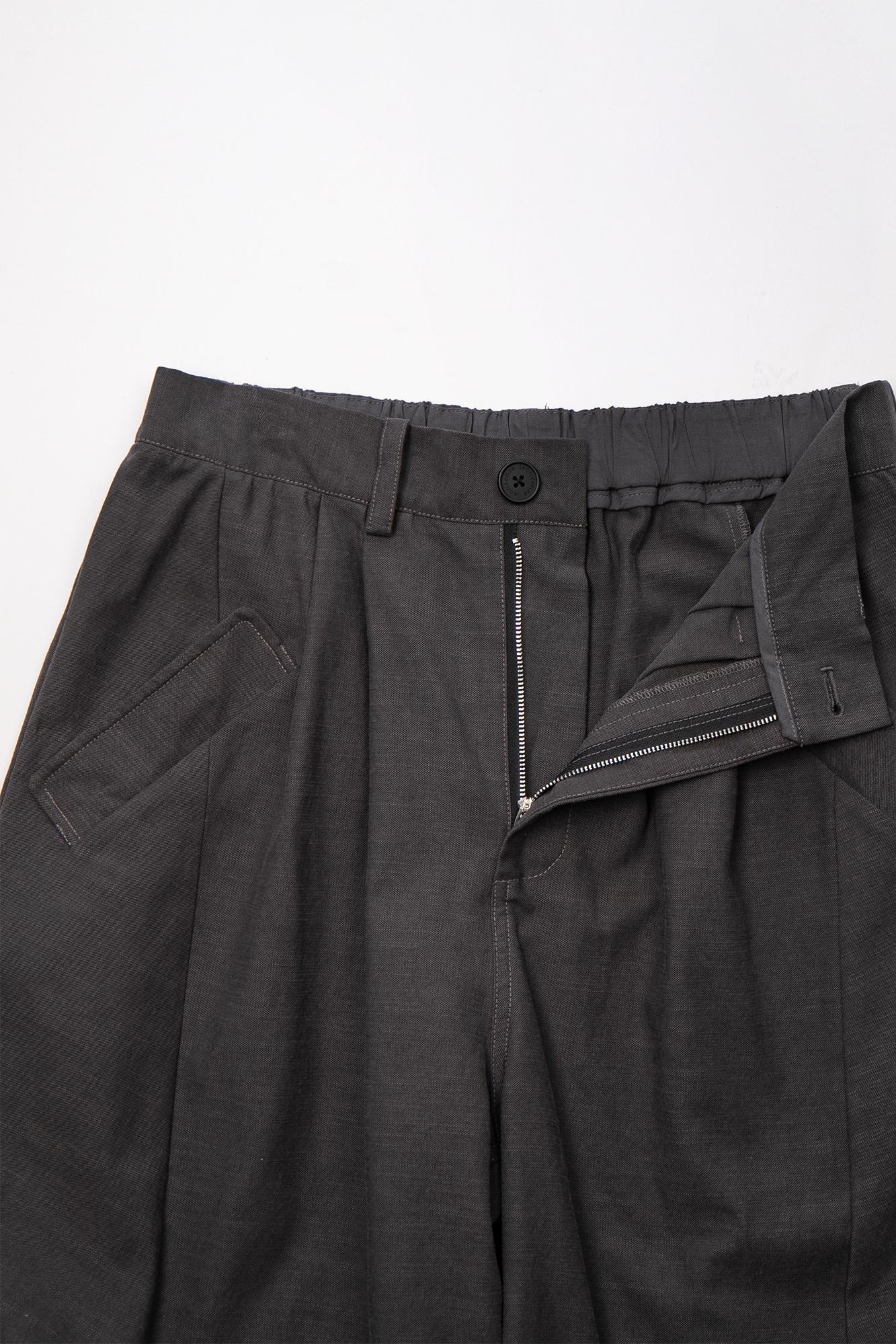 LEONSENSE Modern Curved Paneled Tencel-Cotton Pants, premium urban and streetwear designers apparel on PROJECTISR.com, LEONSENSE