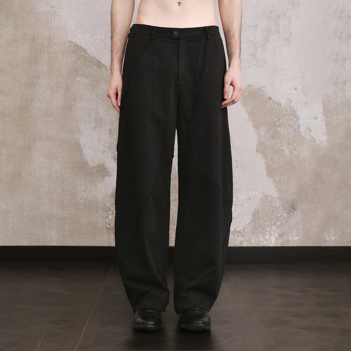 ILNya Nieternite Nifutur Raw Edge Long-Pile Pants