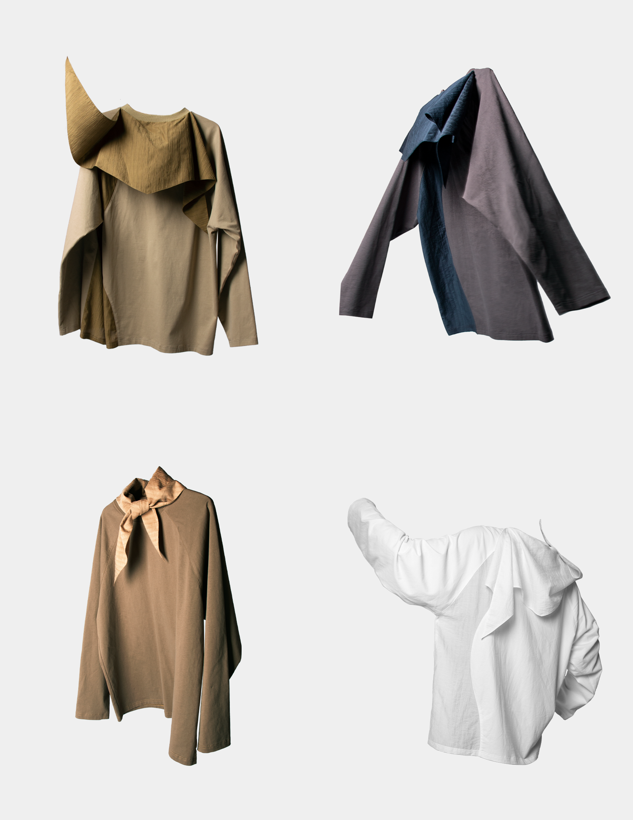 RELABEL Deconstructed Scarf Long-Sleeve Tee