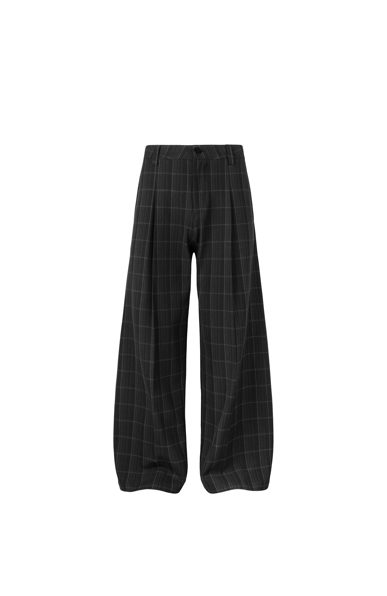 OKAYTHXBYE Retro Checks Pleated Trousers, premium urban and streetwear designers apparel on PROJECTISR.com, OKAYTHXBYE