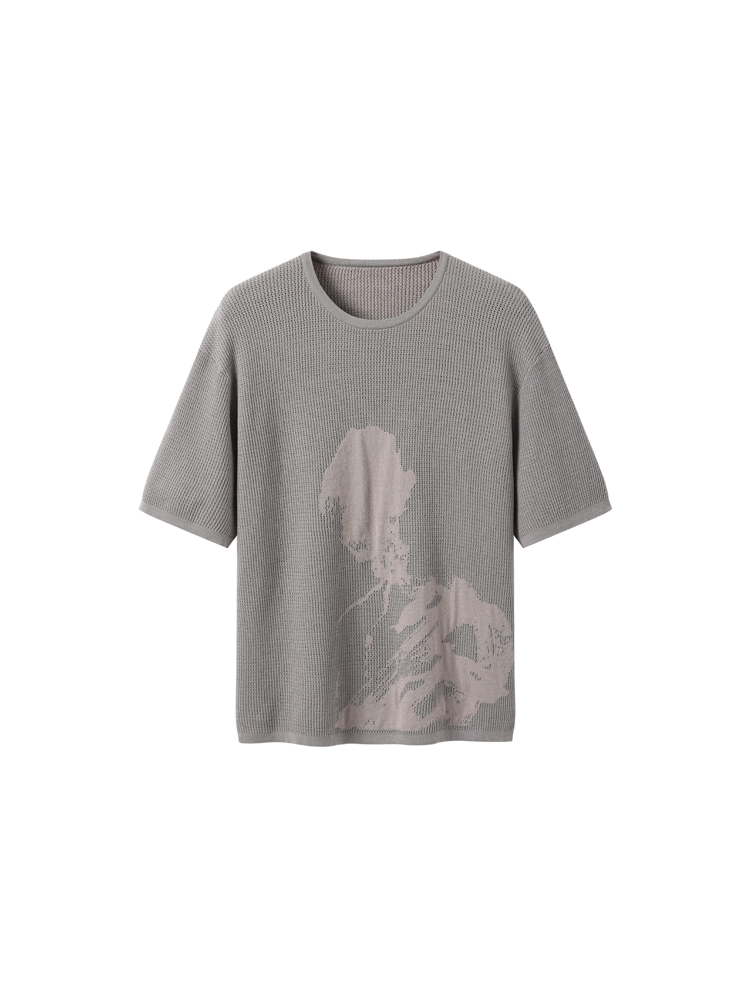 ALVNG AR ANTS Portrait Graphic Open-Knit T Shirt, premium urban and streetwear designers apparel on PROJECTISR.com, ALVNG AR ANTS
