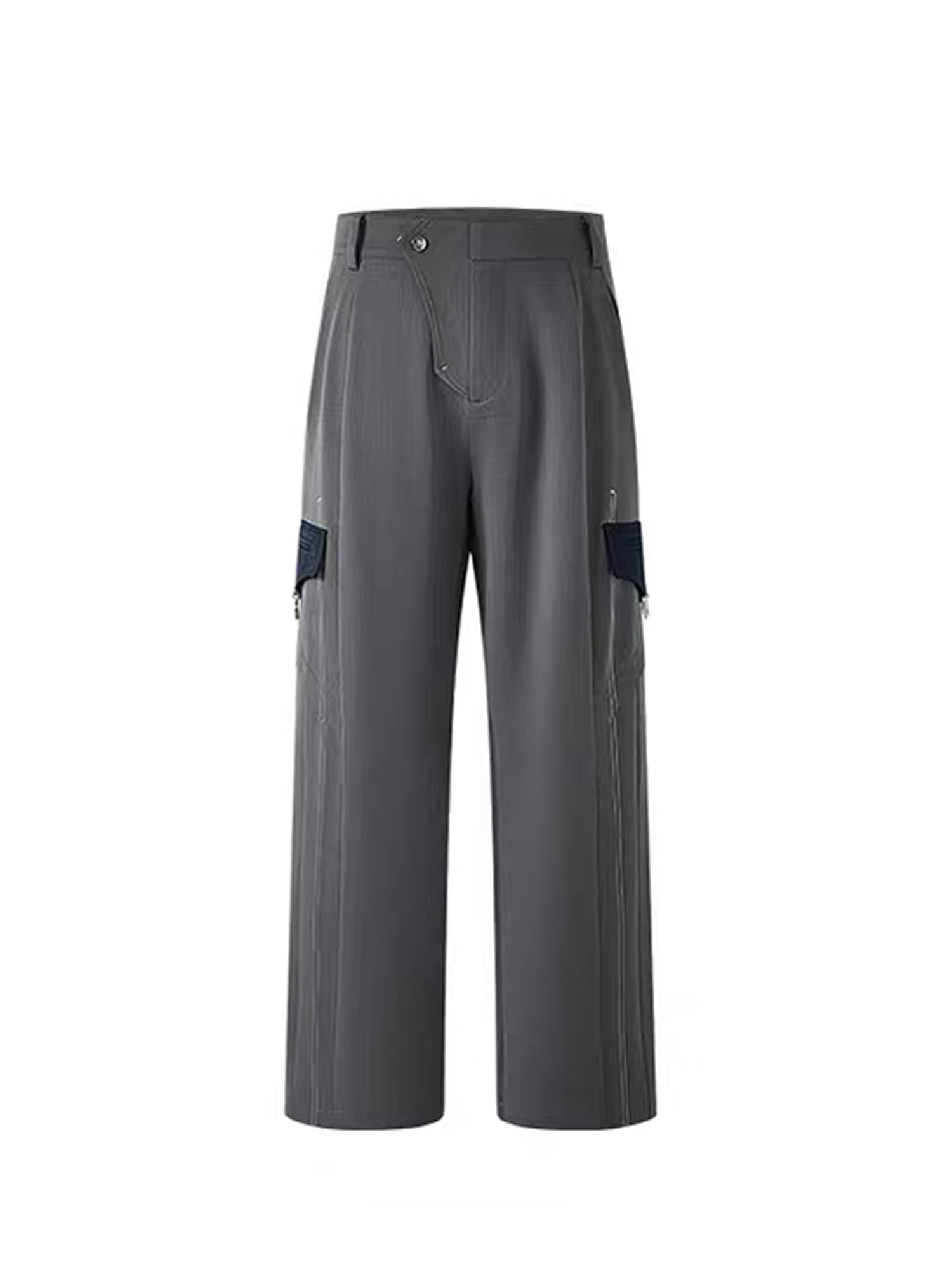 TIWILLTANG Draped Wide-Leg Trousers