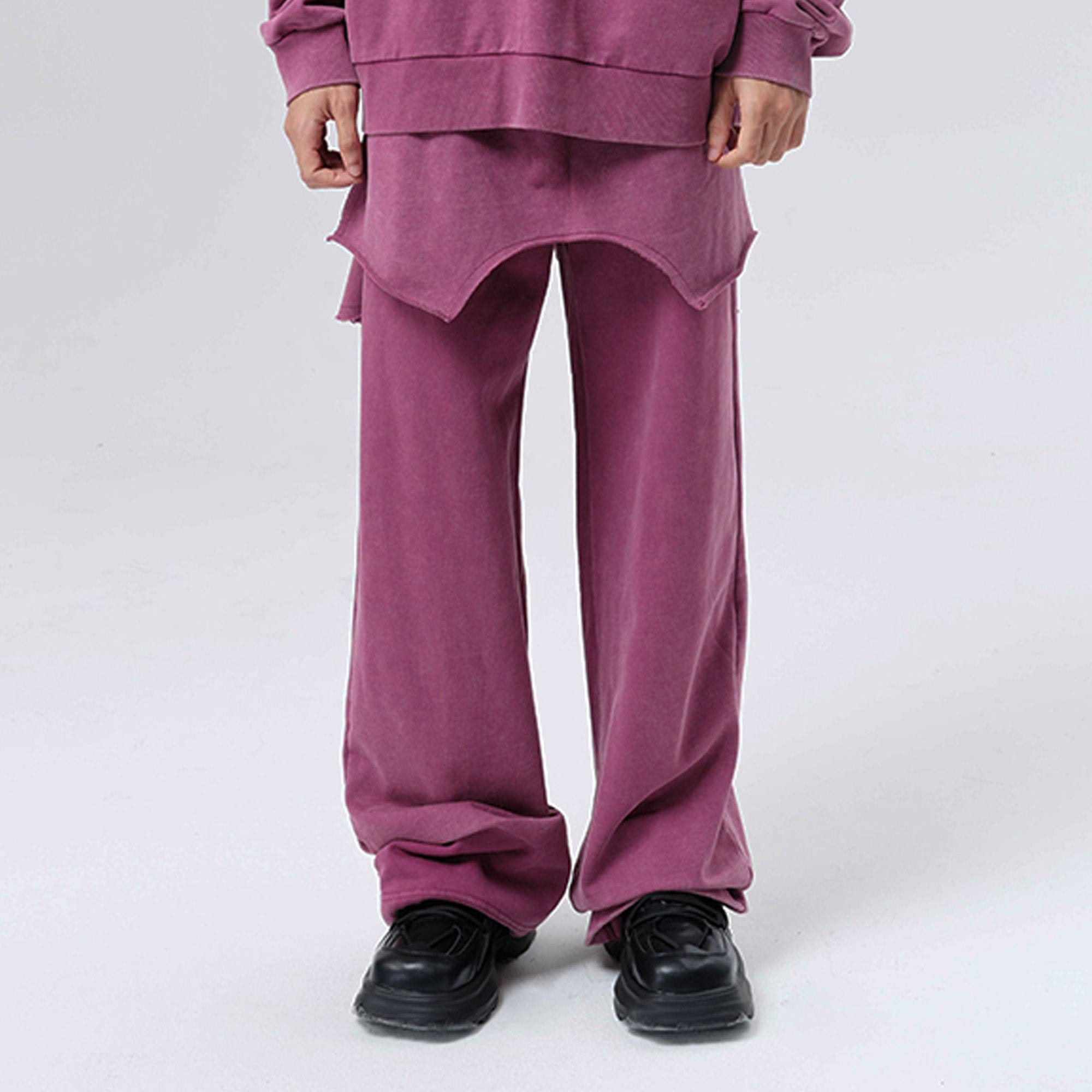 VANN VALRENCE Double-Layered Panel Deconstructed Drawstring Pants, premium urban and streetwear designers apparel on PROJECTISR.com, VANN VALRENCE