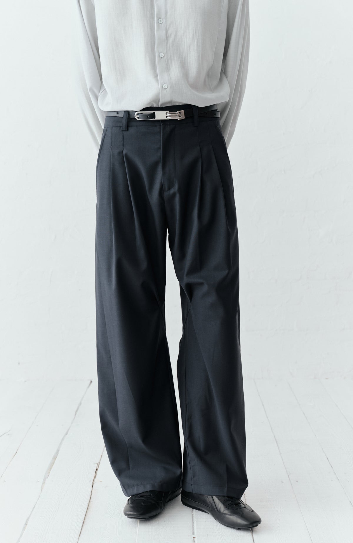 GRAINMUSTARD High-Waist Wide-Leg Trousers
