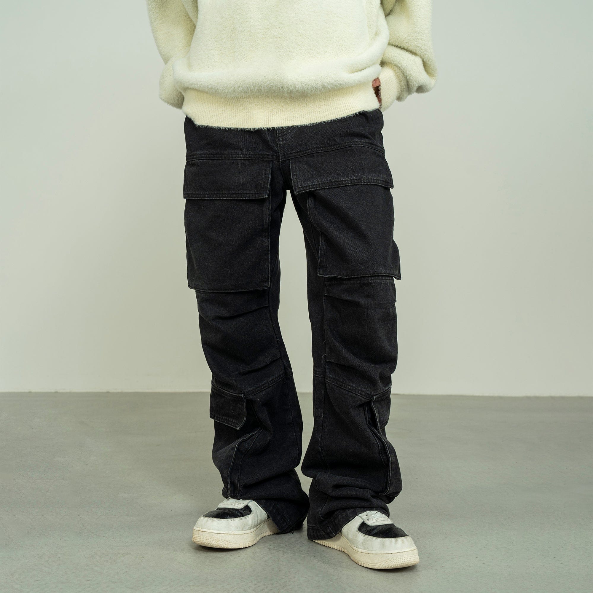 MAKEMORE Washed Denim Cargo