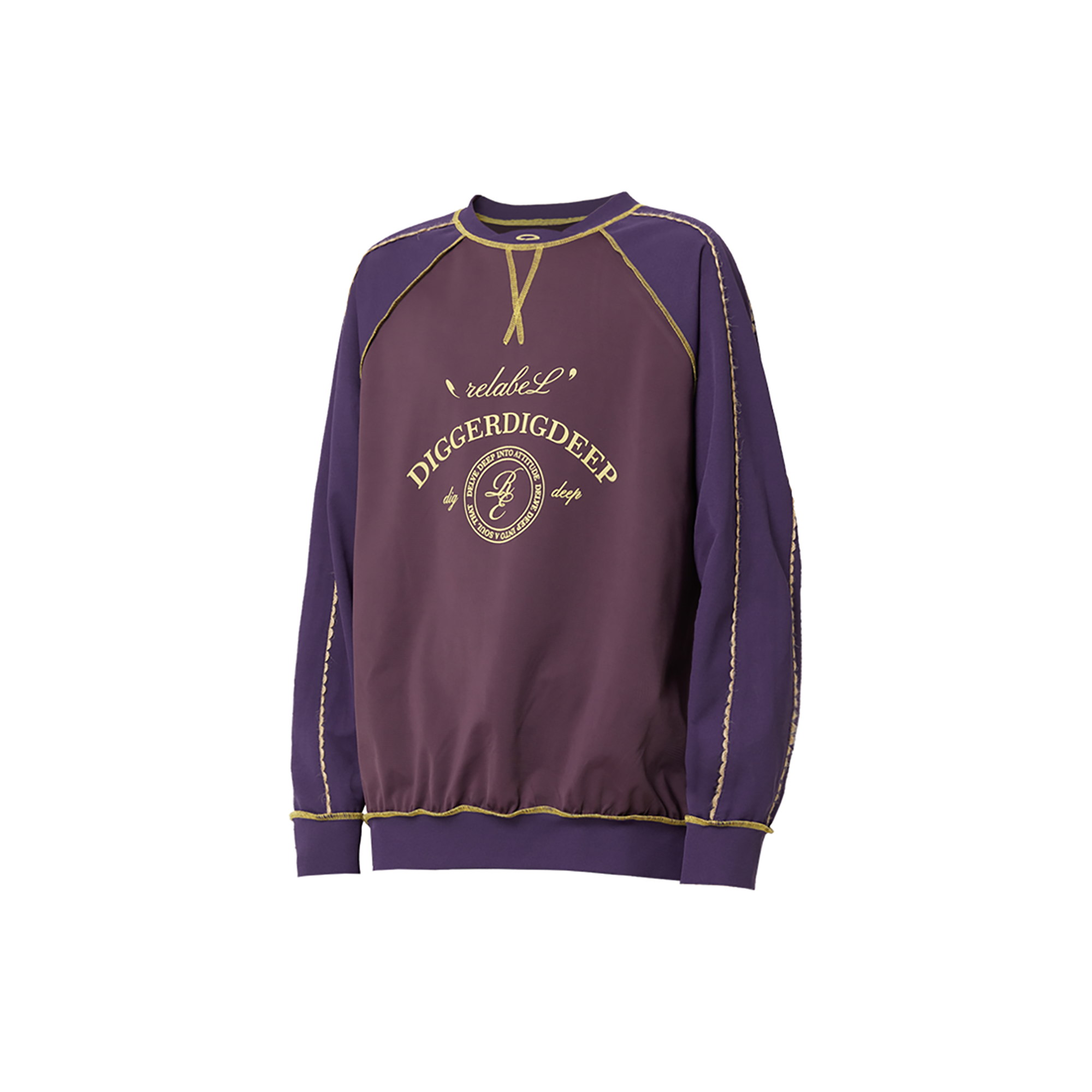 RELABEL Contrast Stitch Graphic Long-Sleeve Tee