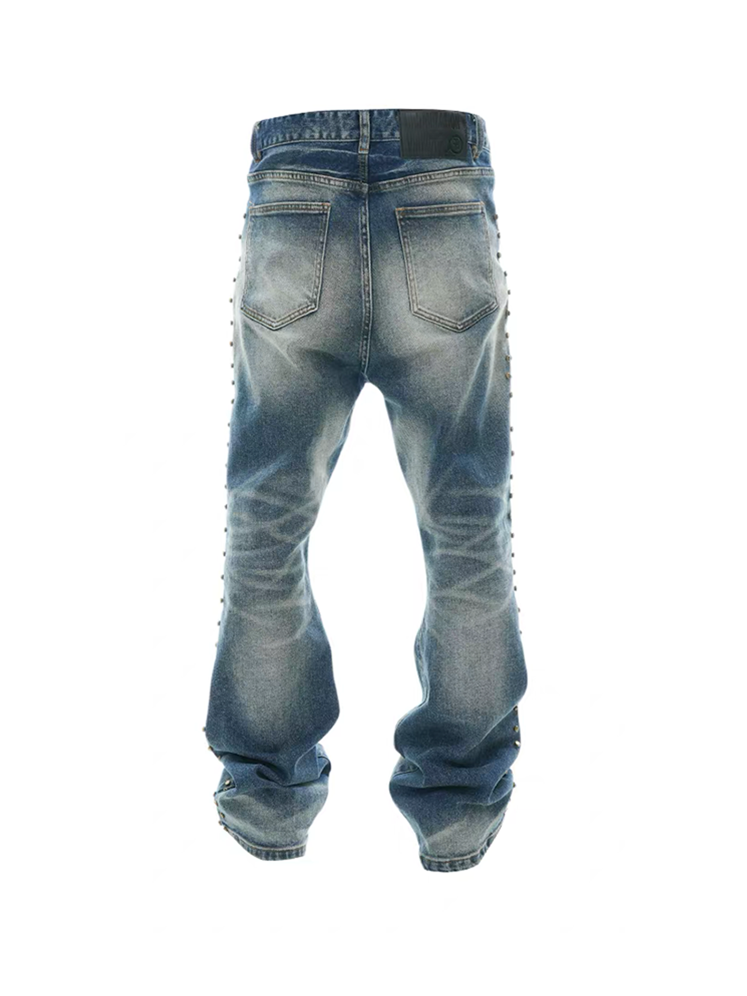 VINKID Deconstructed Side-Studded Washed Jeans