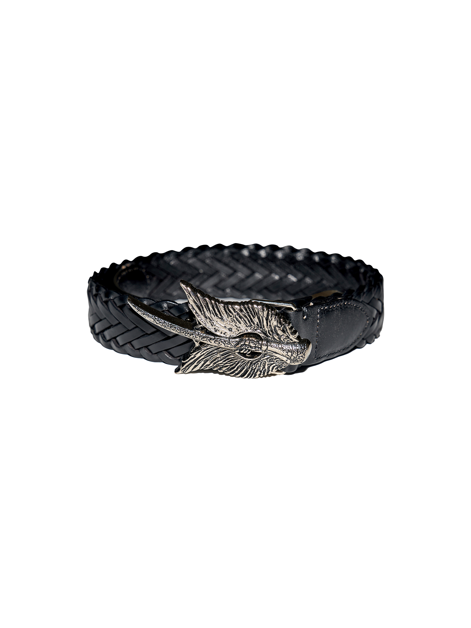 RICHILL Wing Emblem Braided Leather Belt