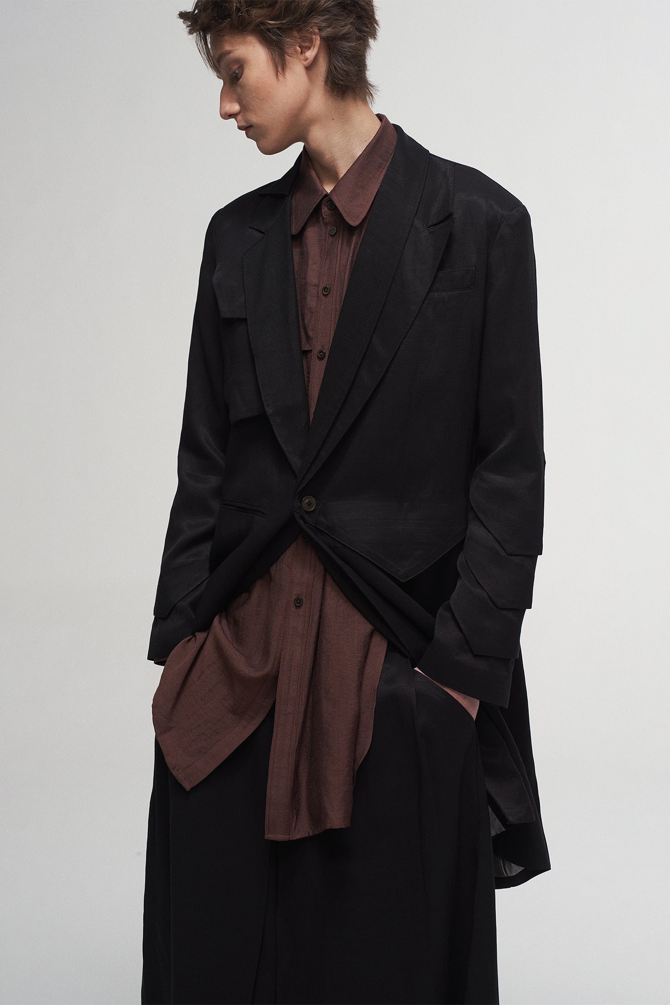 ILNya Nieternite Nifutur Reversible Armor-Sleeve Longline Blazer