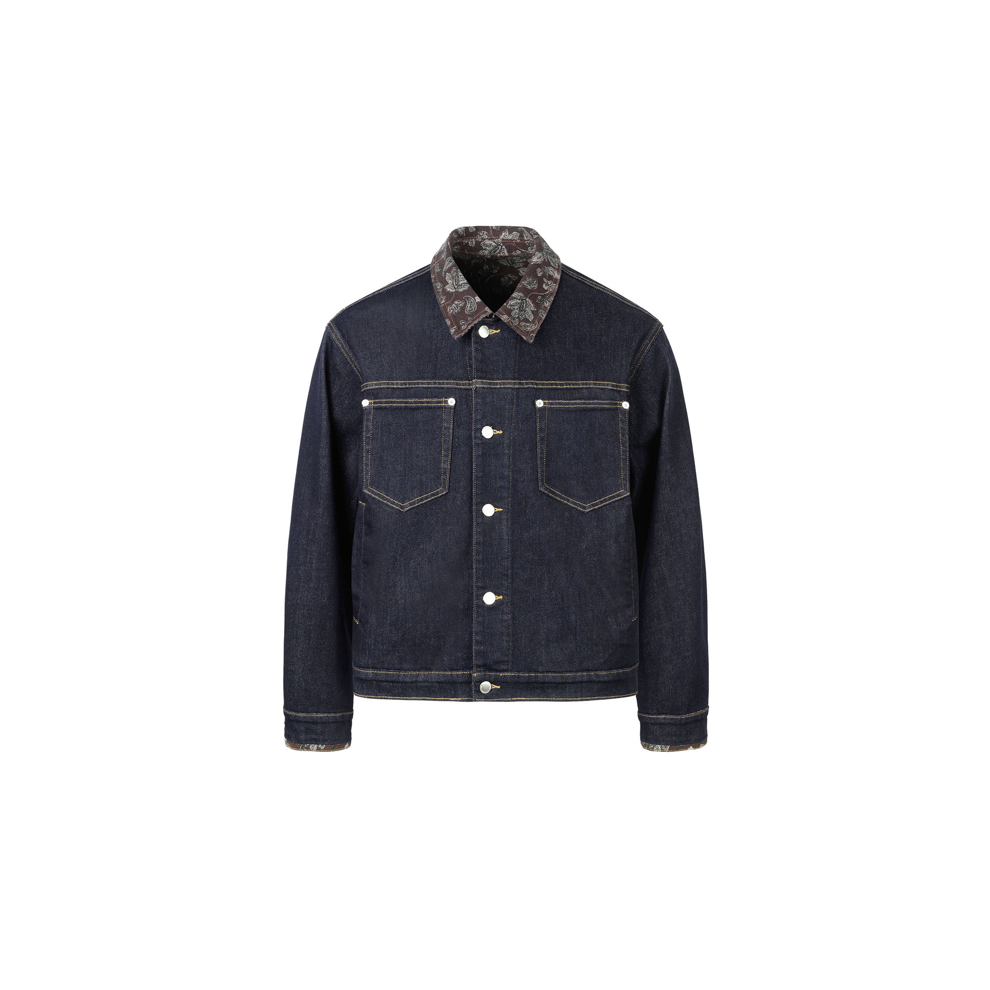 OKAYTHXBYE Floral-Lined Denim Jacket, premium urban and streetwear designers apparel on PROJECTISR.com, OKAYTHXBYE