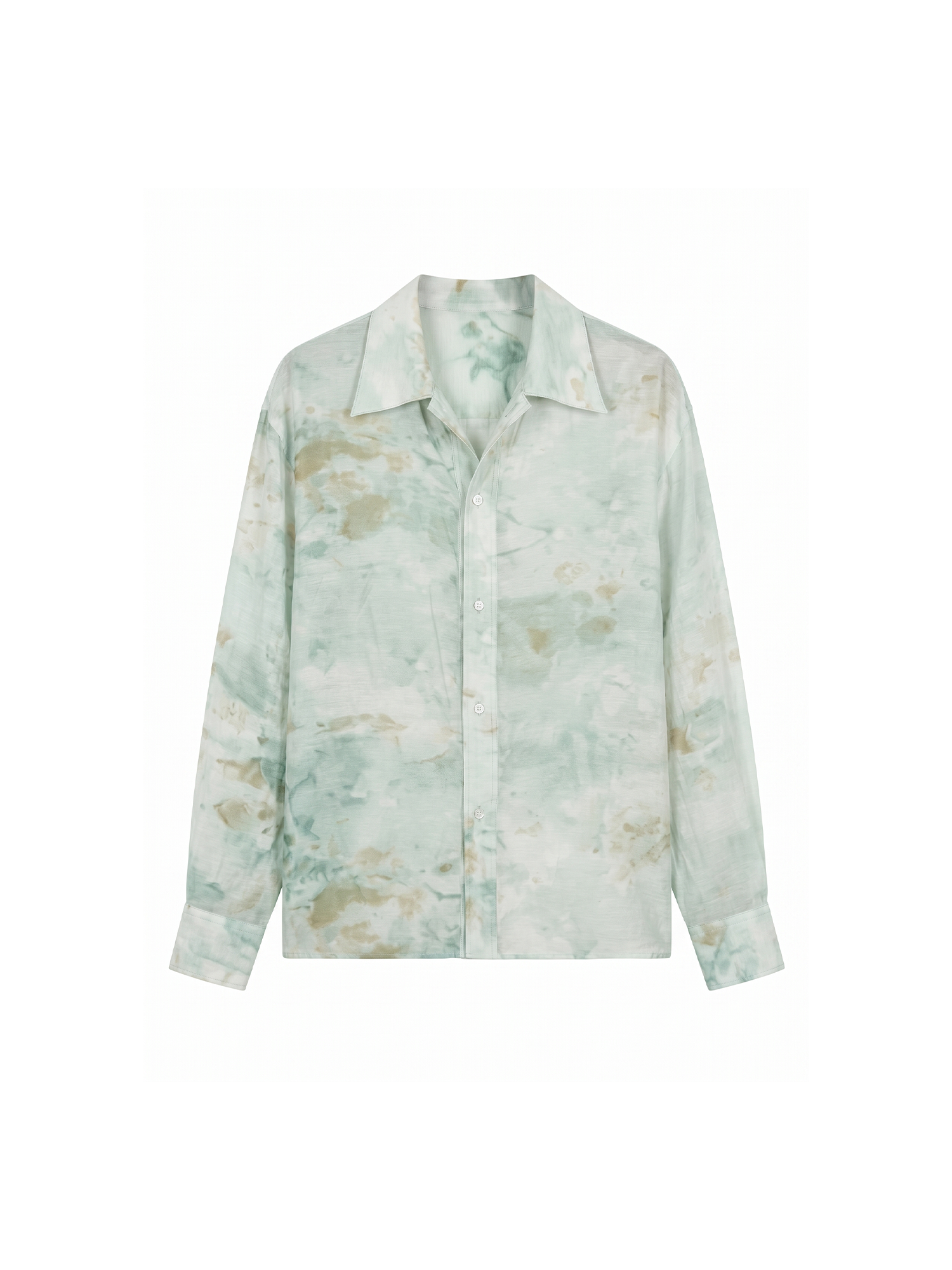 GRAINMUSTARD Washed Tie-Dye Draped Shirt, premium urban and streetwear designers apparel on PROJECTISR.com, GRAINMUSTARD