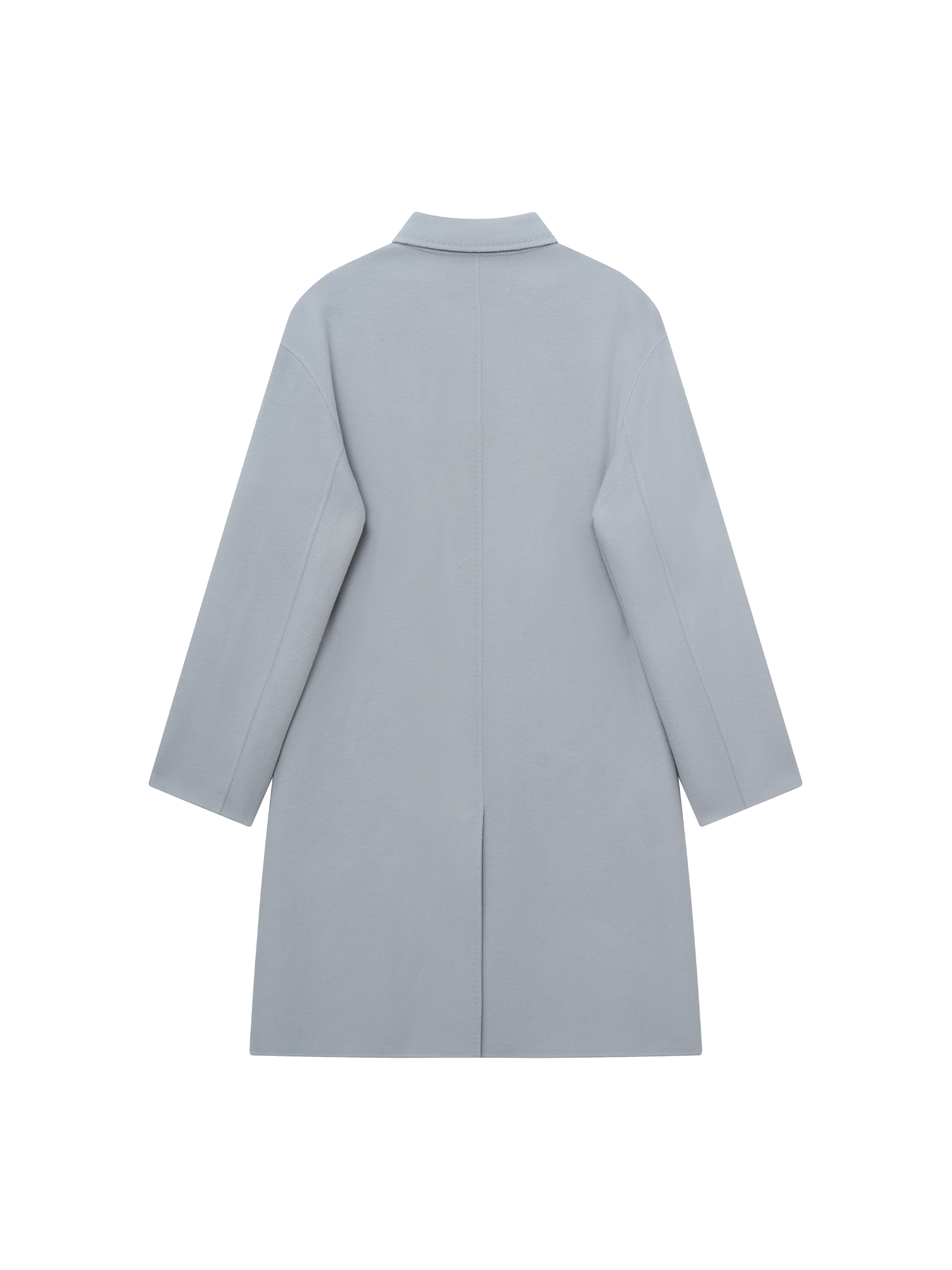 OUYANG WENJUN Minimal Wool Oversized Coat Light Gray