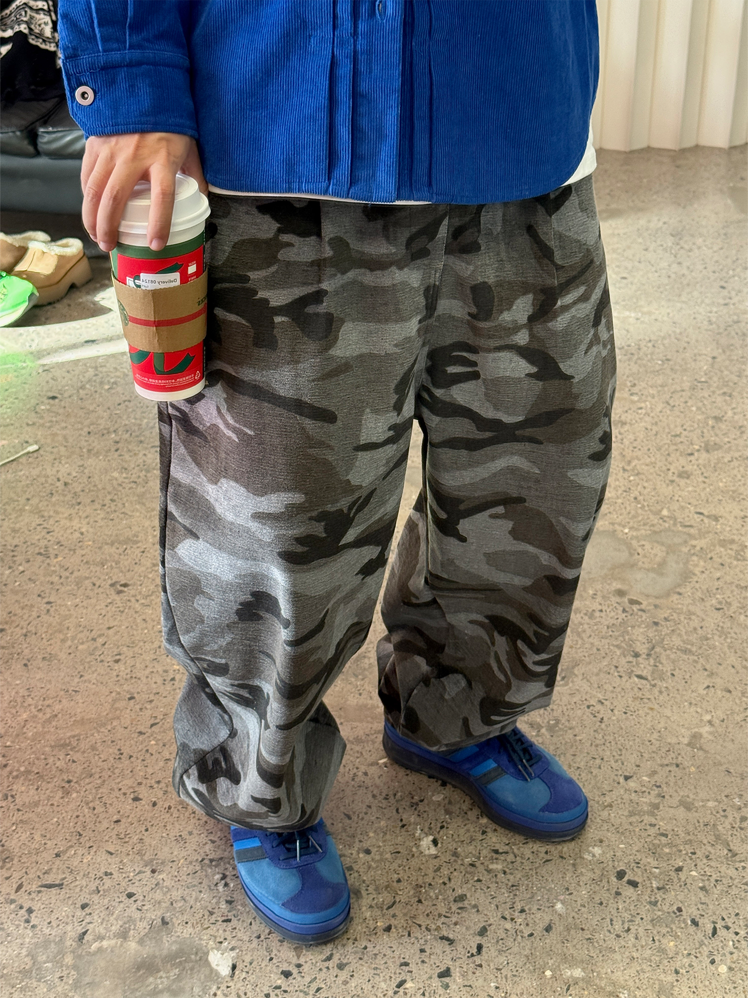 ME DA IGUAL Camo Elastic Waistband Tappered Pants, premium urban and streetwear designers apparel on PROJECTISR.com, ME DA IGUAL