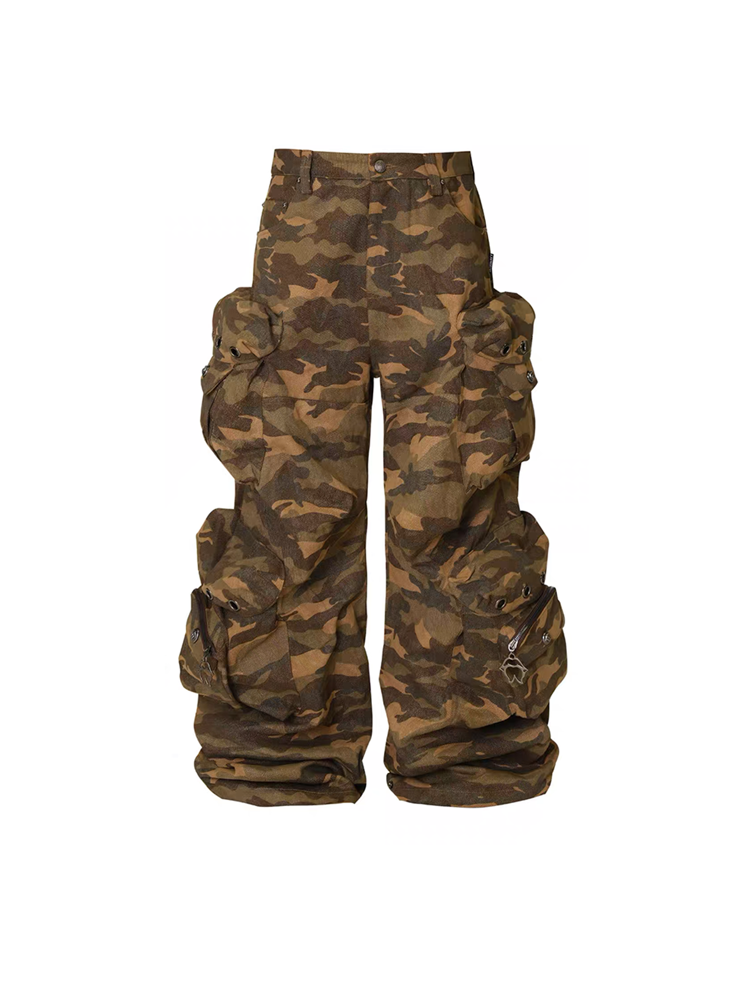 THEWET Washed Distressed Stacking Cargo Pants