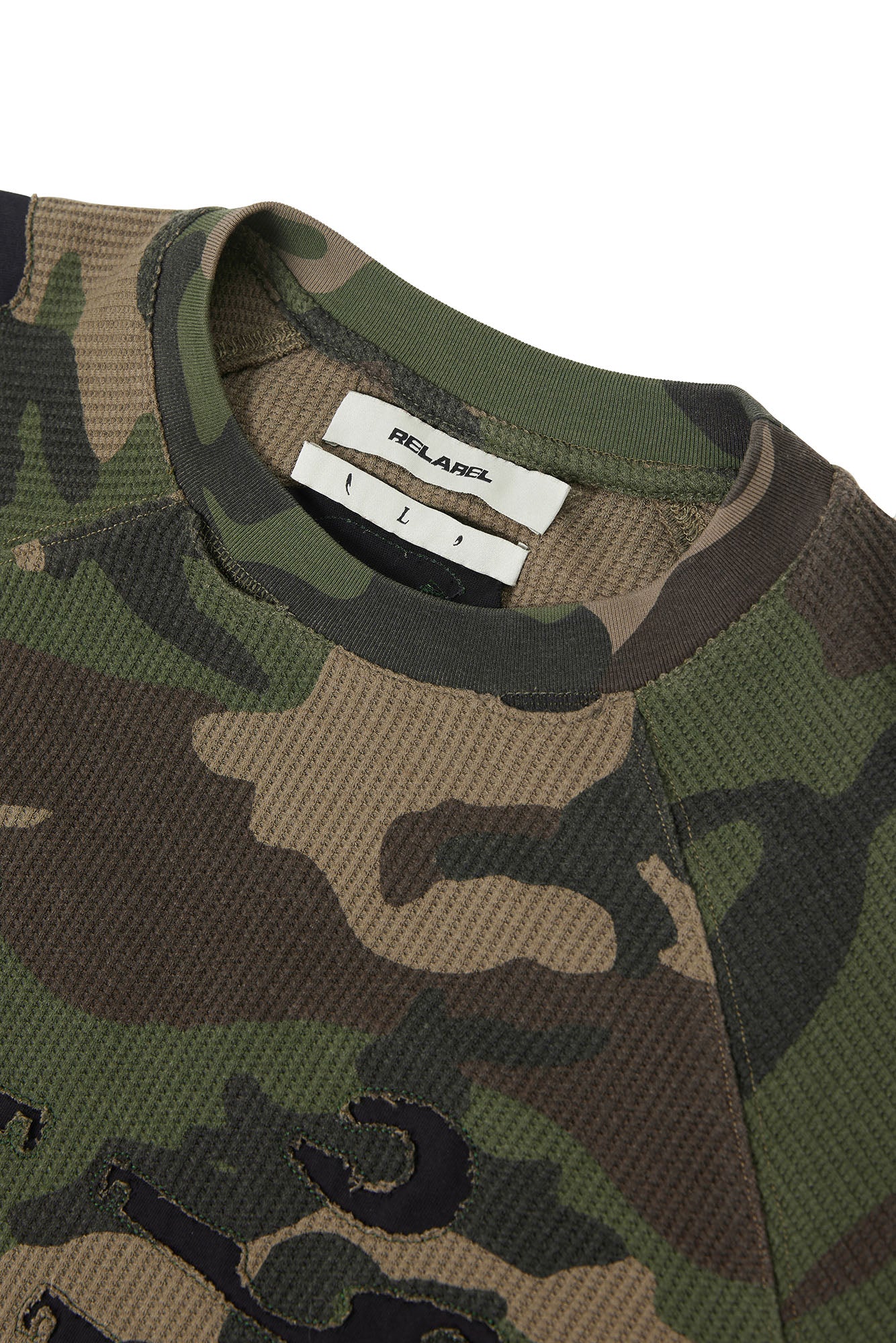 RELABEL Camo Detachable Hood Skeleton Graphic Tee