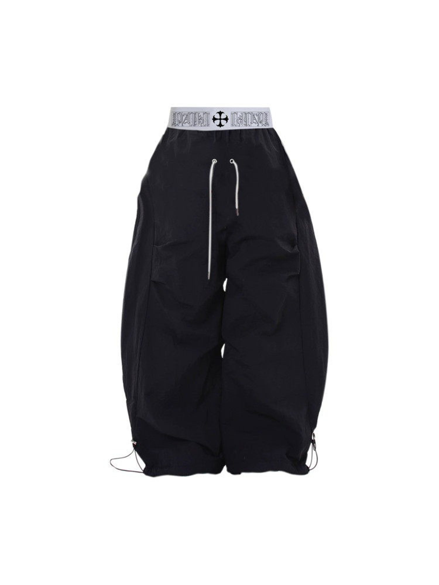 PAIKI Double-Waist Parachute Curved Pants