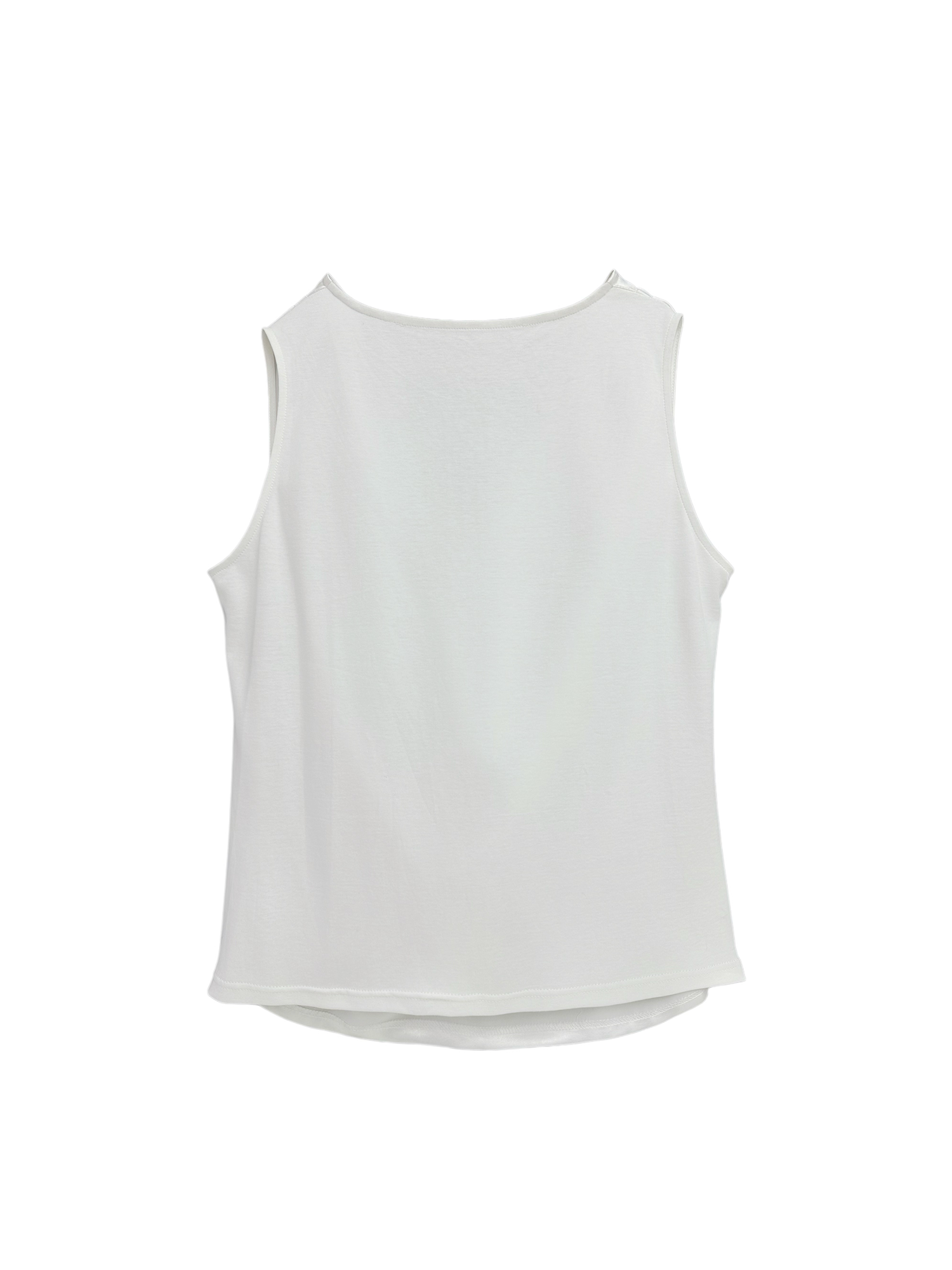 KADAKADA Pearl Sheen Deep V Draped Sleeveless Shirt, premium urban and streetwear designers apparel on PROJECTISR.com, KADAKADA