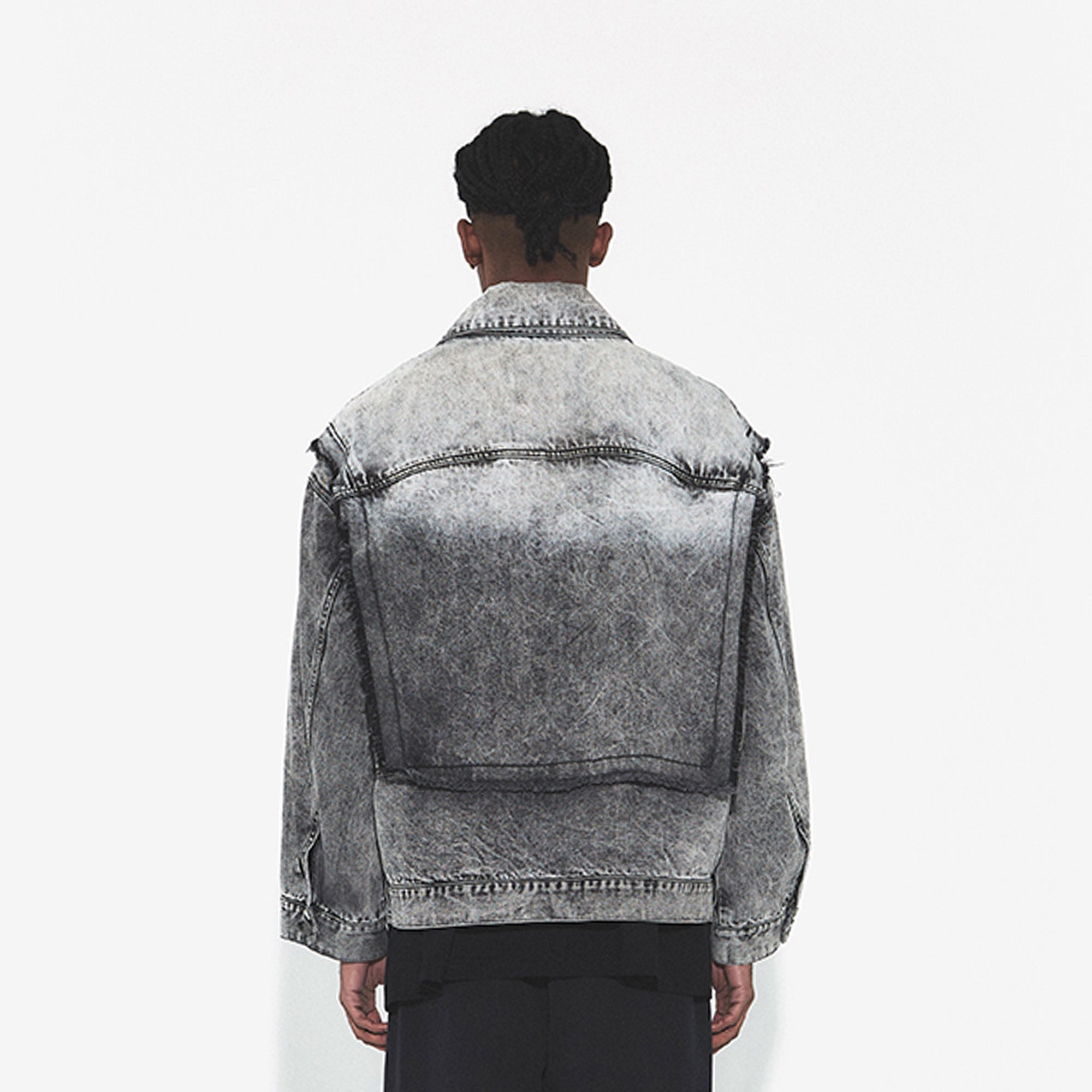 VANN VALRENCE Structural Panel Acid-Washed Oversized Denim Jacket, premium urban and streetwear designers apparel on PROJECTISR.com, VANN VALRENCE