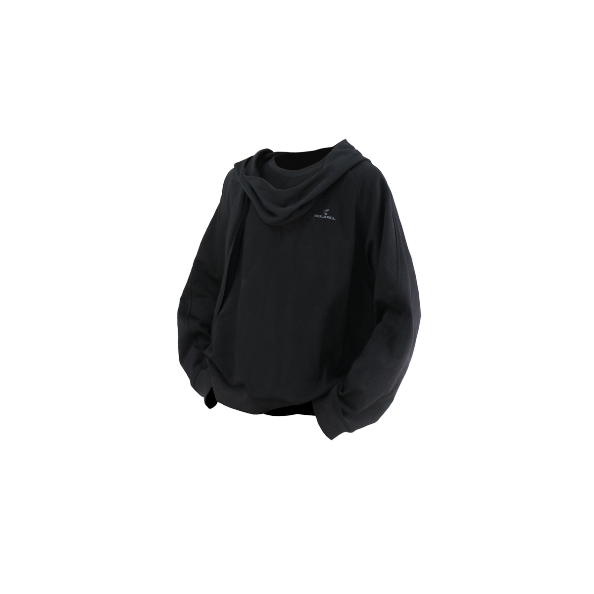 RELABEL Deconstructed Asymmetrical Detachable Hood Oversized Crewneck