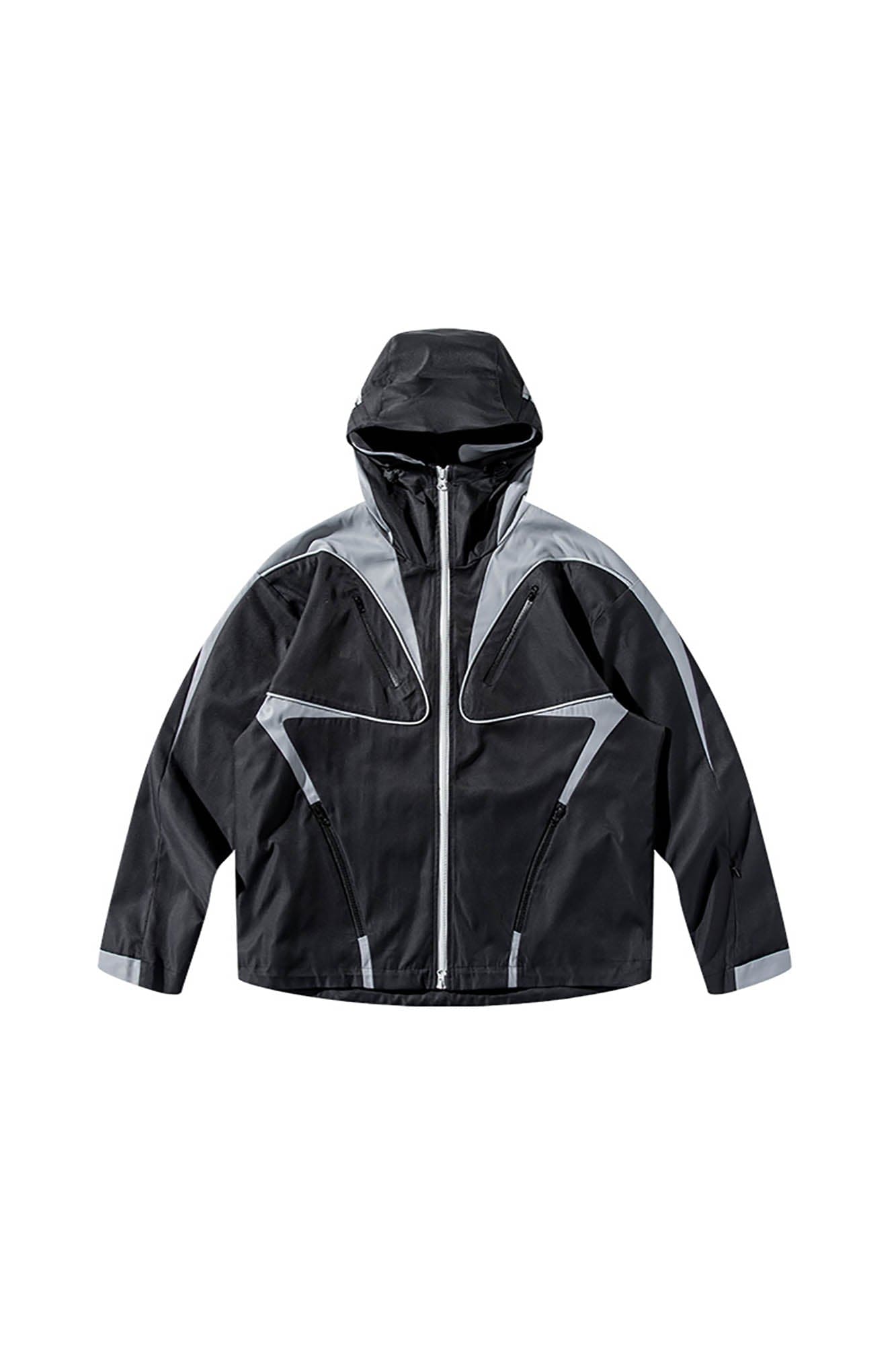 ENSHADOWER Spliced Multi-Pocket Waterproof Hooded Jacket