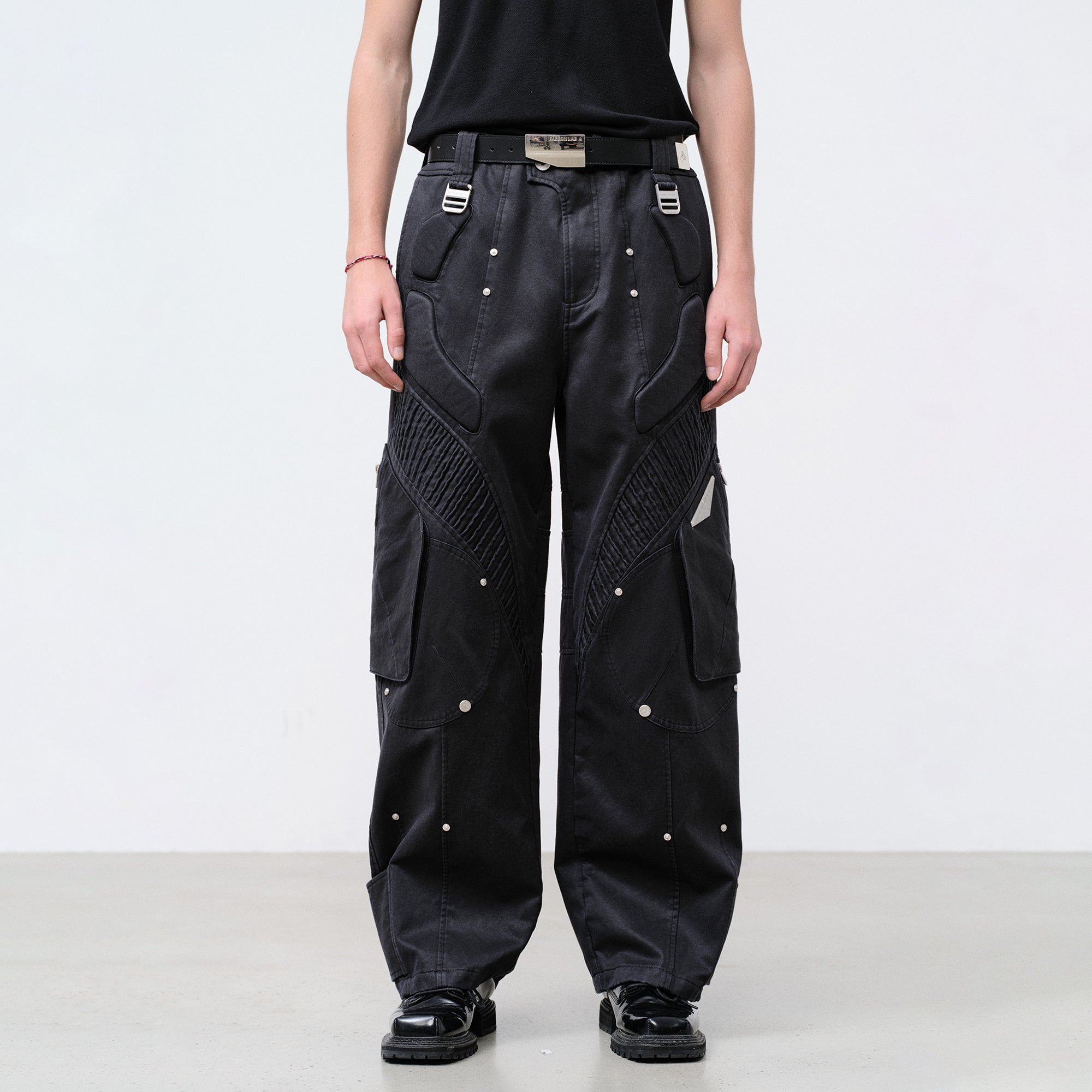 FACEONLAB Futuristic Multi-Pocket Utility Trousers