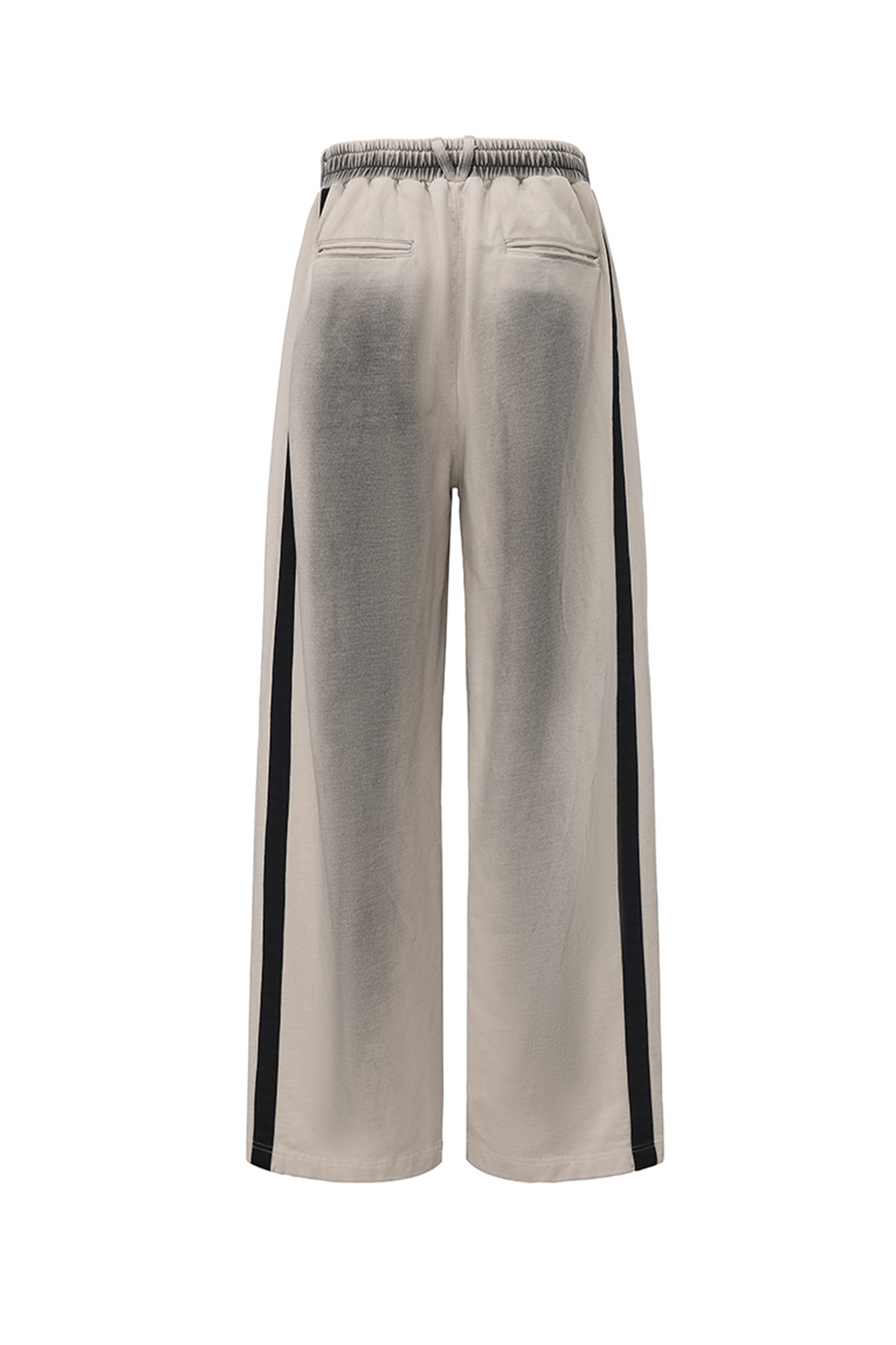 VANN VALRENCE Frayed Graphic Contrast Panel Sweatpants