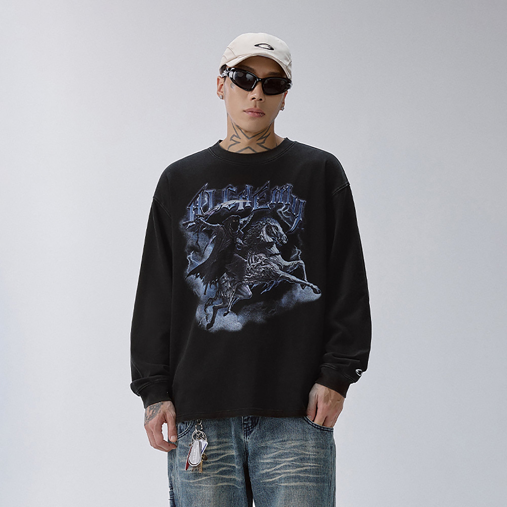 F2CE Gothic Knight Graphic Long-Sleeve Tee